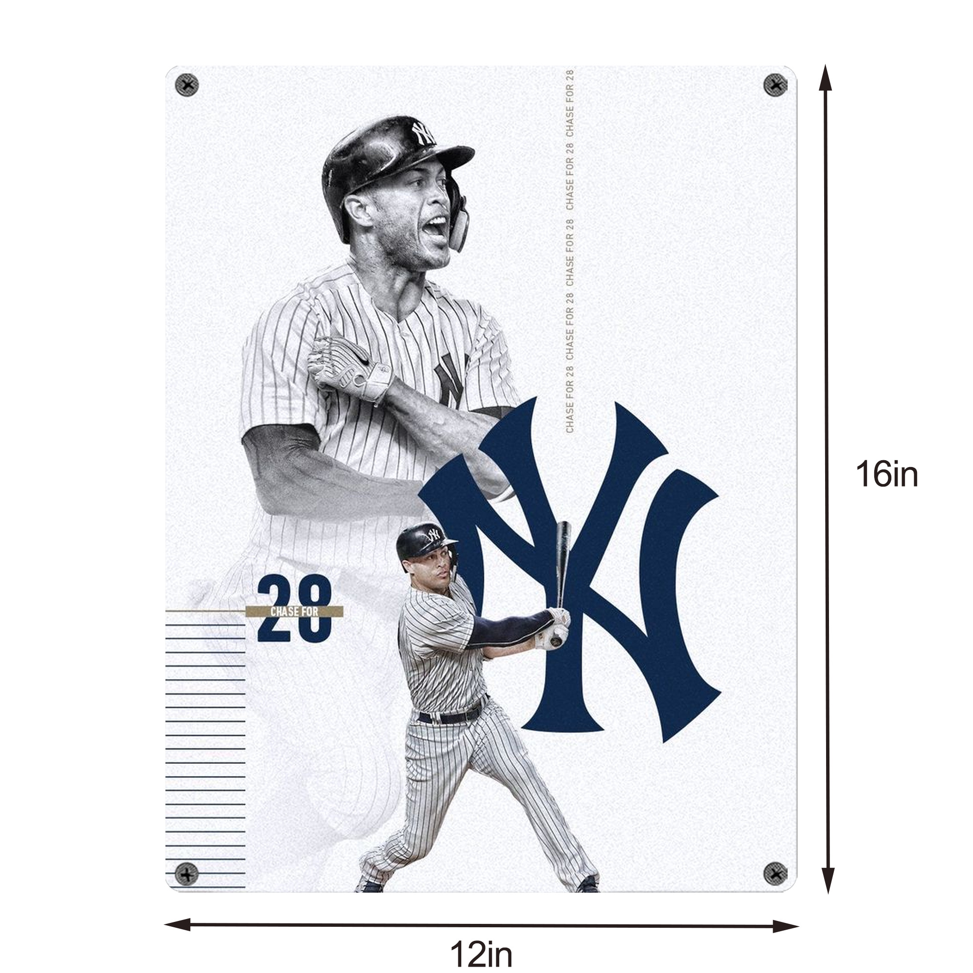 Giancarlo Stanton 10 Vintage Metal Tin Sign 12x16inch – Retro Wall Art Decor For Home, Bar, Kitchen, Bedroom, Office – Durable Iron Sheet Poster, Easy To Hang, Full-Color Printing