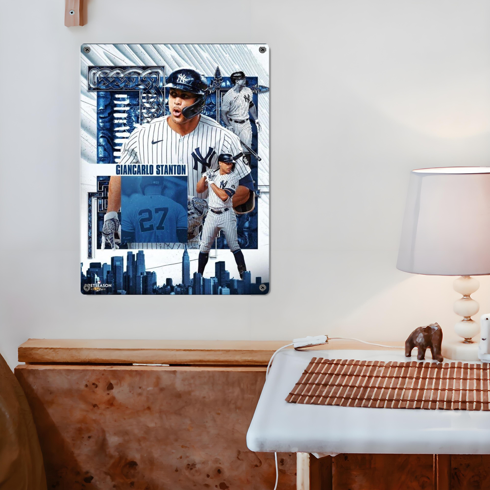 Giancarlo Stanton 17 Vintage Metal Tin Sign 12x16inch – Retro Wall Art Decor For Home, Bar, Kitchen, Bedroom, Office – Durable Iron Sheet Poster, Easy To Hang, Full-Color Printing