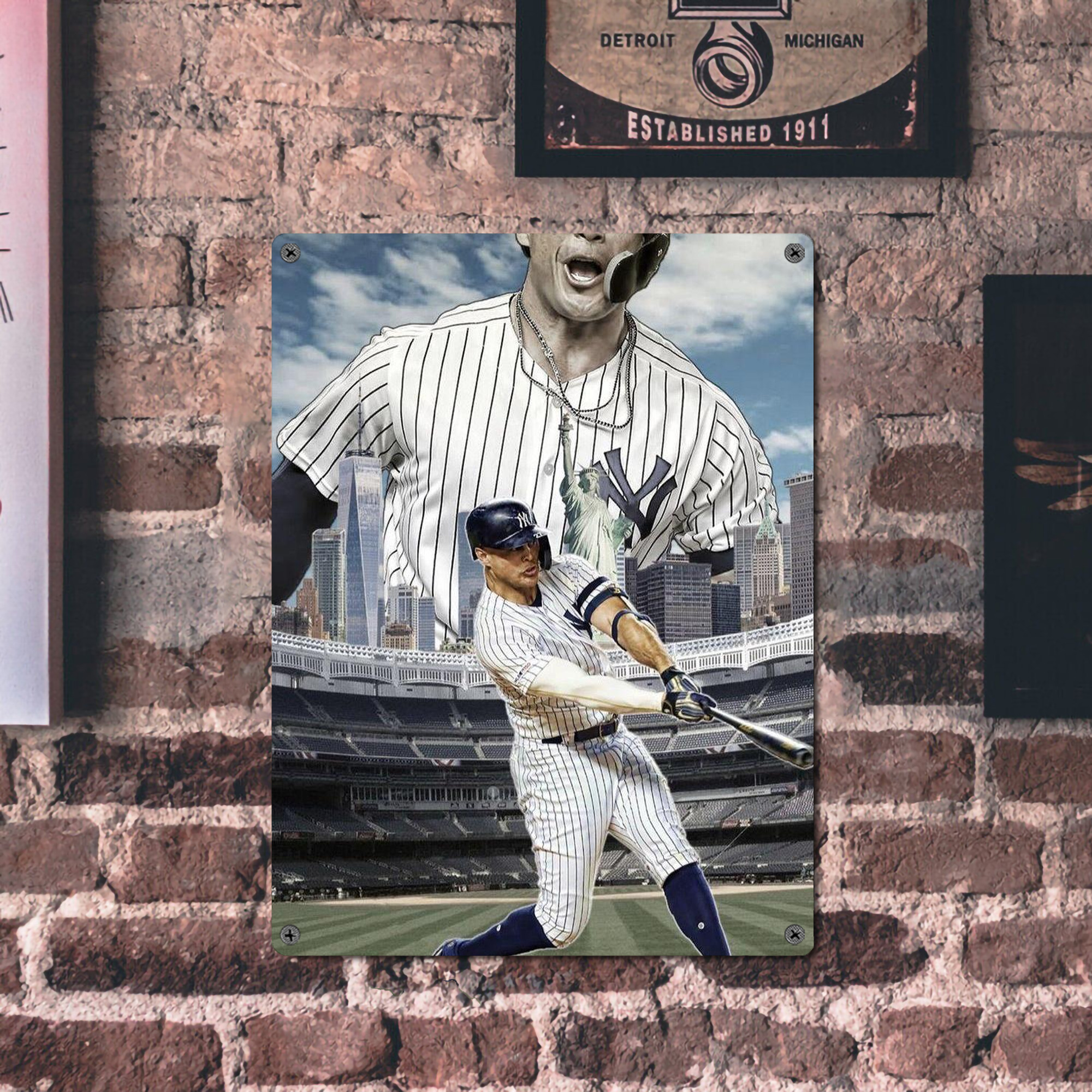 Giancarlo Stanton 14 Vintage Metal Tin Sign 12x16inch – Retro Wall Art Decor For Home, Bar, Kitchen, Bedroom, Office – Durable Iron Sheet Poster, Easy To Hang, Full-Color Printing