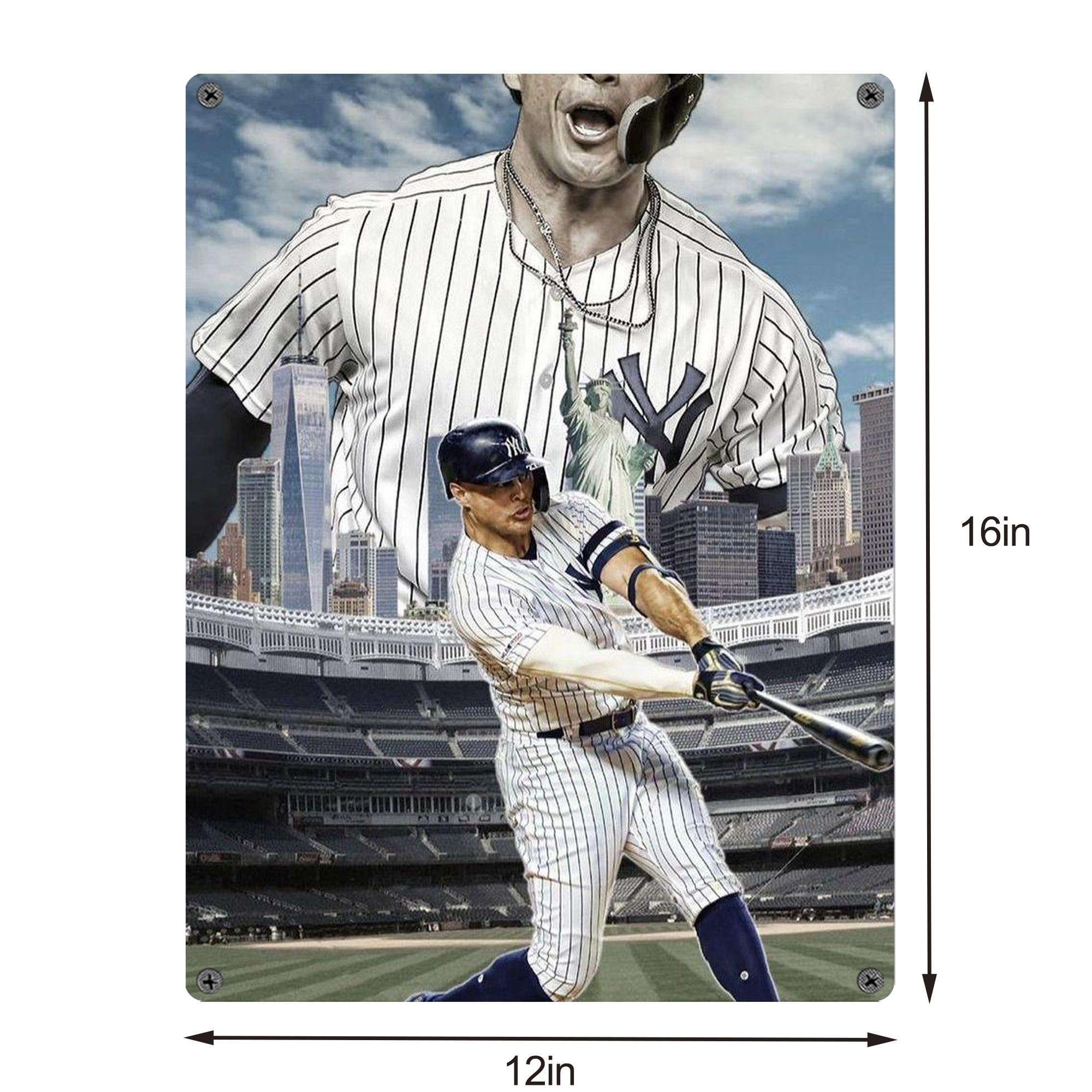 Giancarlo Stanton 14 Vintage Metal Tin Sign 12x16inch – Retro Wall Art Decor For Home, Bar, Kitchen, Bedroom, Office – Durable Iron Sheet Poster, Easy To Hang, Full-Color Printing