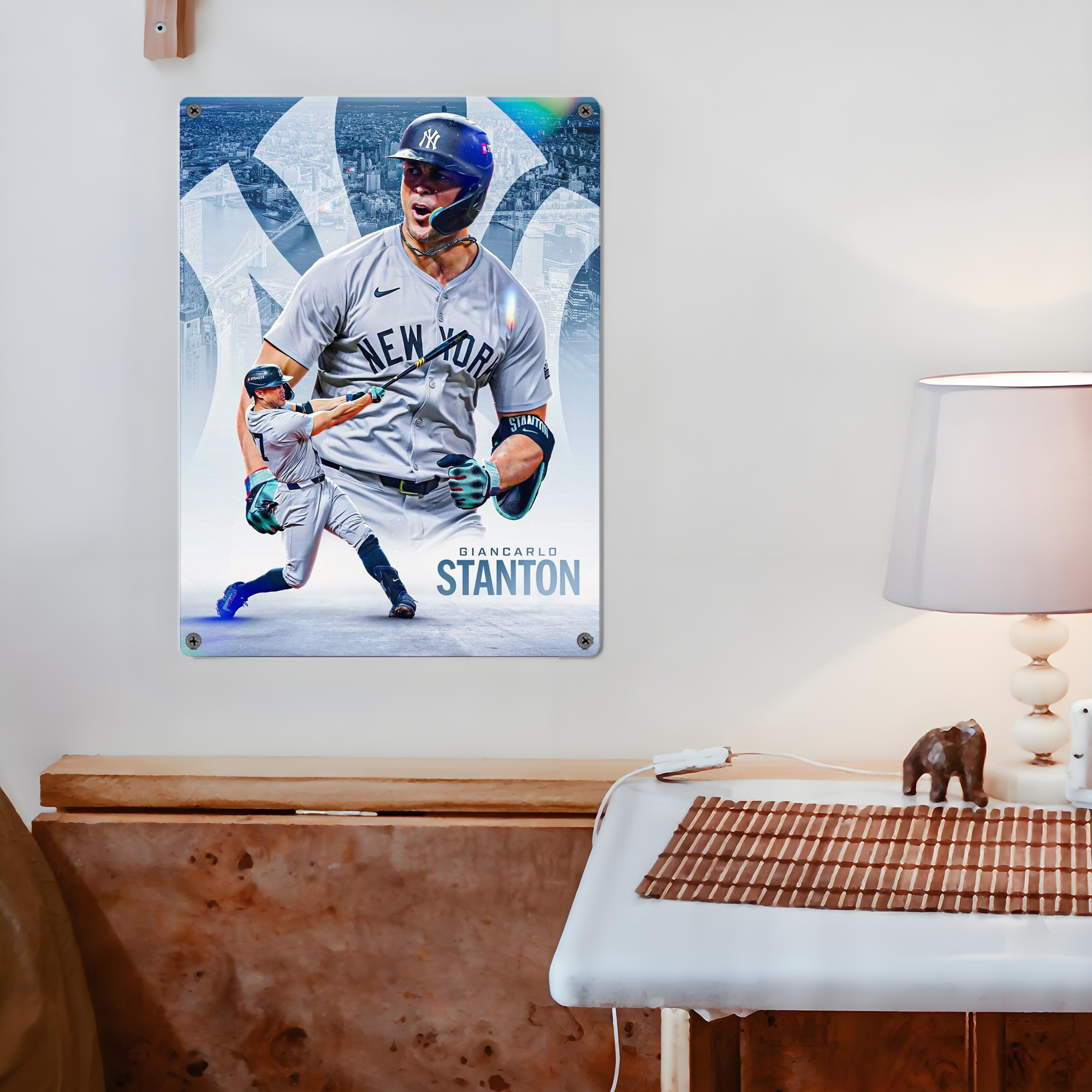 Giancarlo Stanton 24 Vintage Metal Tin Sign 12x16inch – Retro Wall Art Decor For Home, Bar, Kitchen, Bedroom, Office – Durable Iron Sheet Poster, Easy To Hang, Full-Color Printing