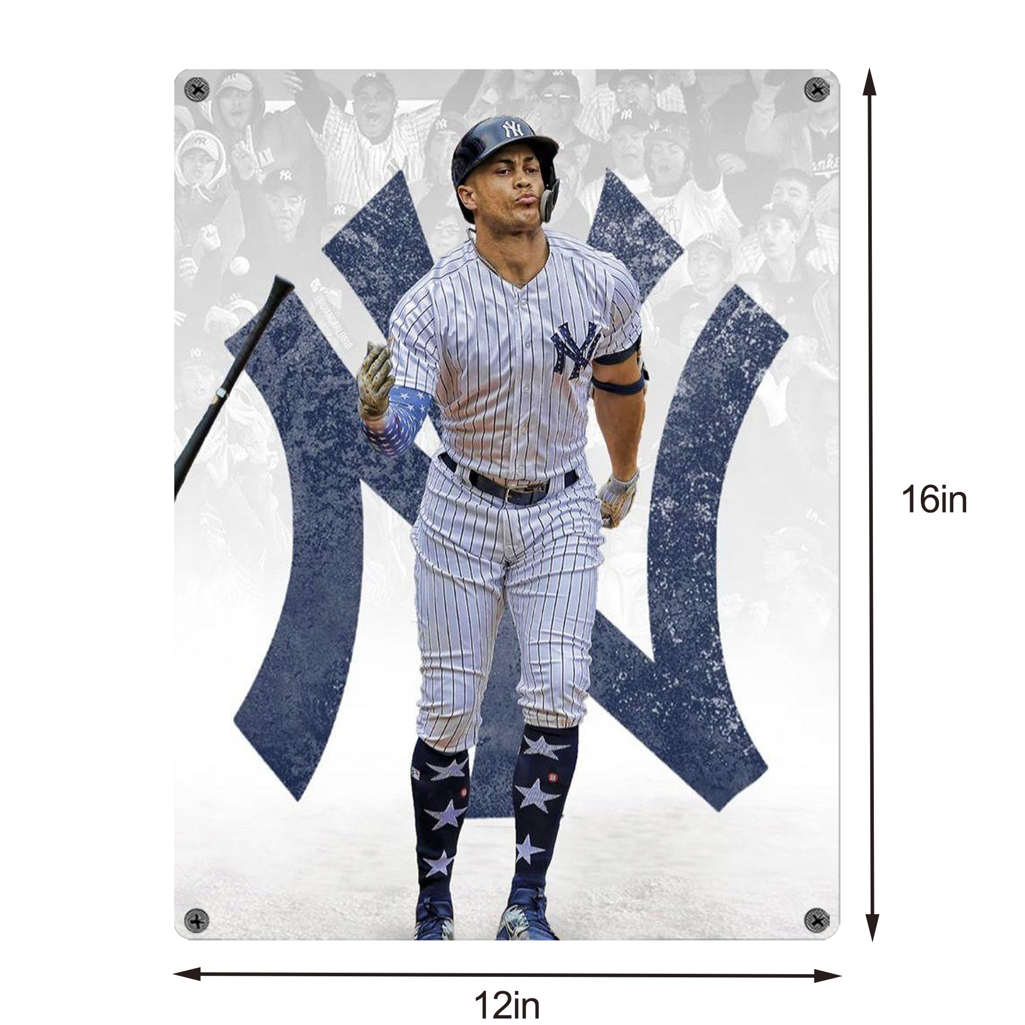 Giancarlo Stanton 15 Vintage Metal Tin Sign 12x16inch – Retro Wall Art Decor For Home, Bar, Kitchen, Bedroom, Office – Durable Iron Sheet Poster, Easy To Hang, Full-Color Printing