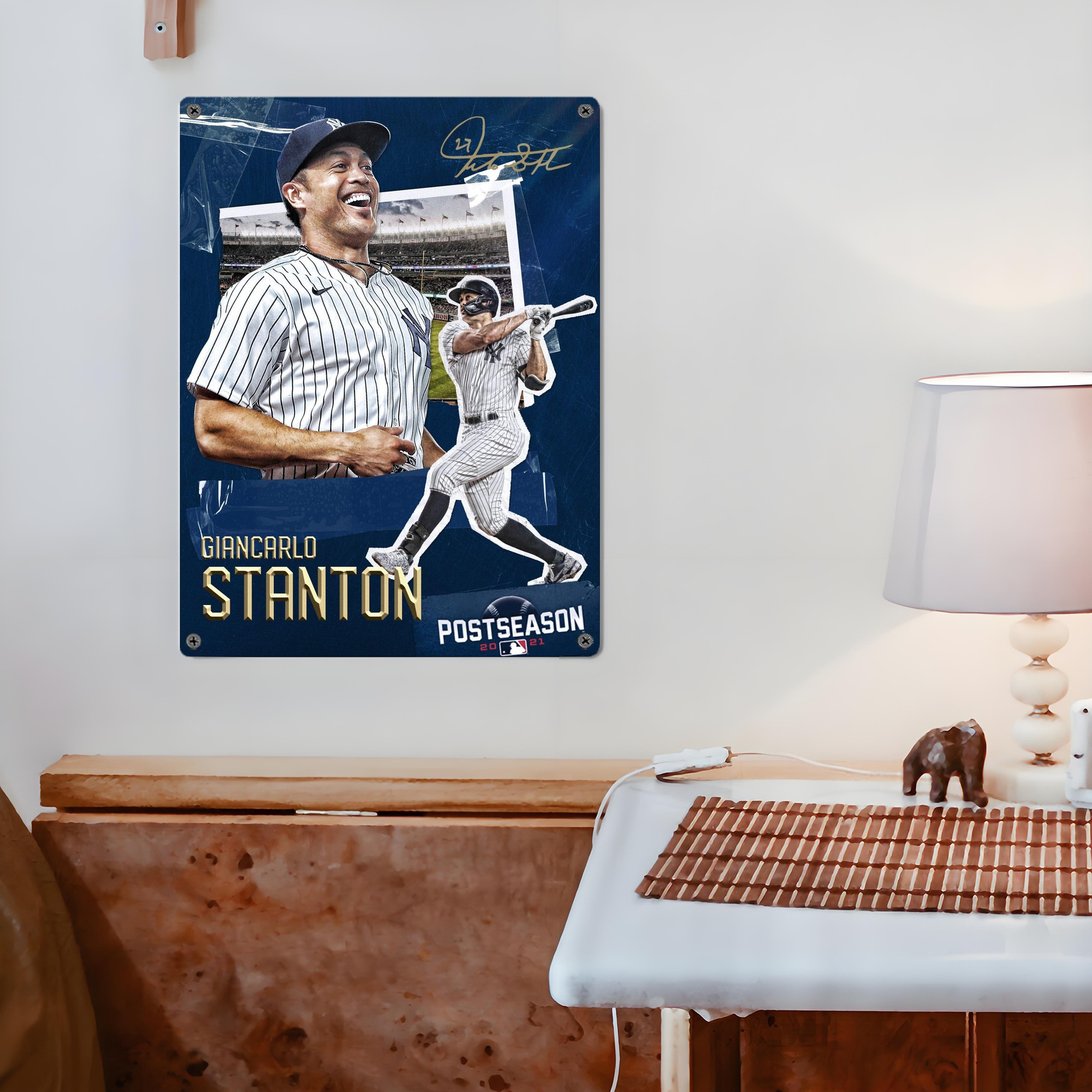 Giancarlo Stanton 18 Vintage Metal Tin Sign 12x16inch – Retro Wall Art Decor For Home, Bar, Kitchen, Bedroom, Office – Durable Iron Sheet Poster, Easy To Hang, Full-Color Printing