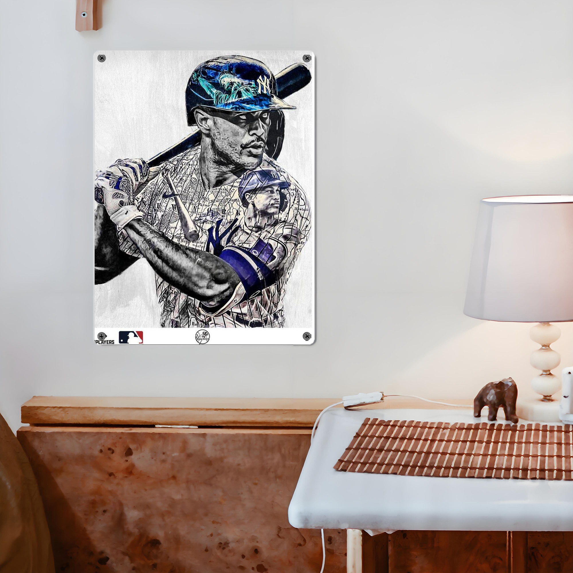 Giancarlo Stanton 28 Vintage Metal Tin Sign 12x16inch – Retro Wall Art Decor For Home, Bar, Kitchen, Bedroom, Office – Durable Iron Sheet Poster, Easy To Hang, Full-Color Printing