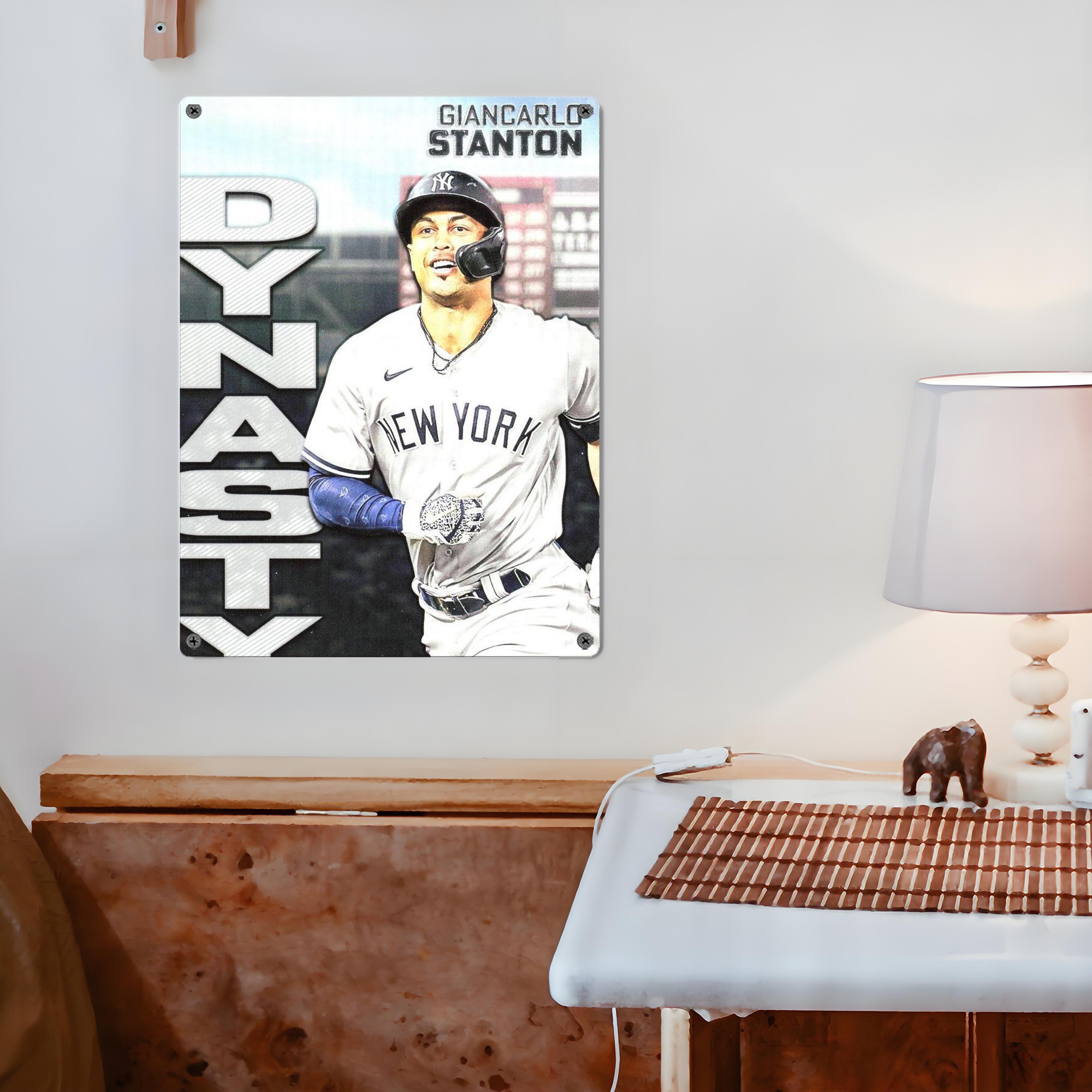 Giancarlo Stanton 21 Vintage Metal Tin Sign 12x16inch – Retro Wall Art Decor For Home, Bar, Kitchen, Bedroom, Office – Durable Iron Sheet Poster, Easy To Hang, Full-Color Printing