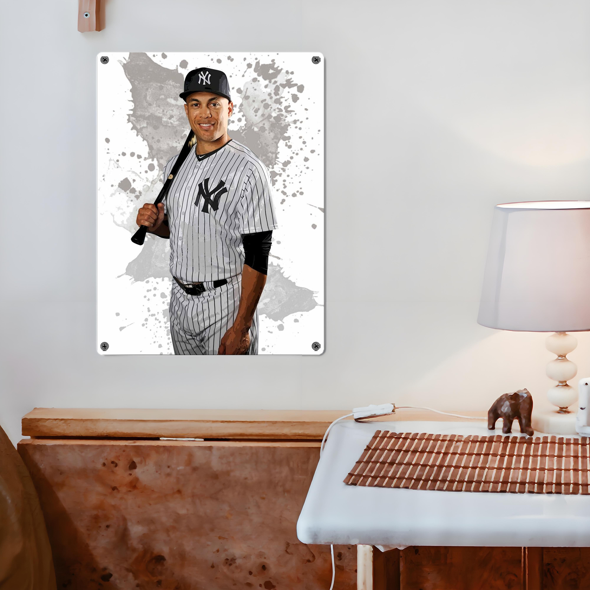 Giancarlo Stanton 32 Vintage Metal Tin Sign 12x16inch – Retro Wall Art Decor For Home, Bar, Kitchen, Bedroom, Office – Durable Iron Sheet Poster, Easy To Hang, Full-Color Printing