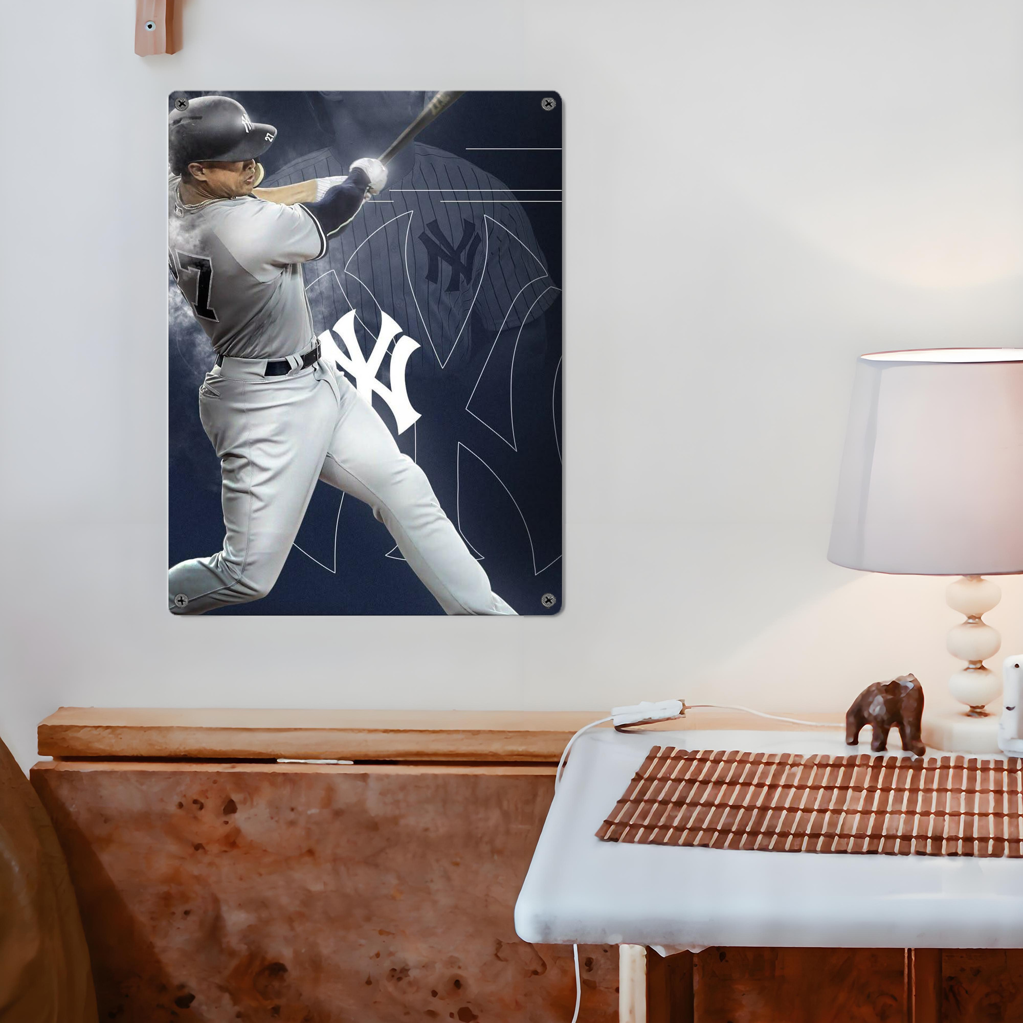 Giancarlo Stanton 27 Vintage Metal Tin Sign 12x16inch – Retro Wall Art Decor For Home, Bar, Kitchen, Bedroom, Office – Durable Iron Sheet Poster, Easy To Hang, Full-Color Printing