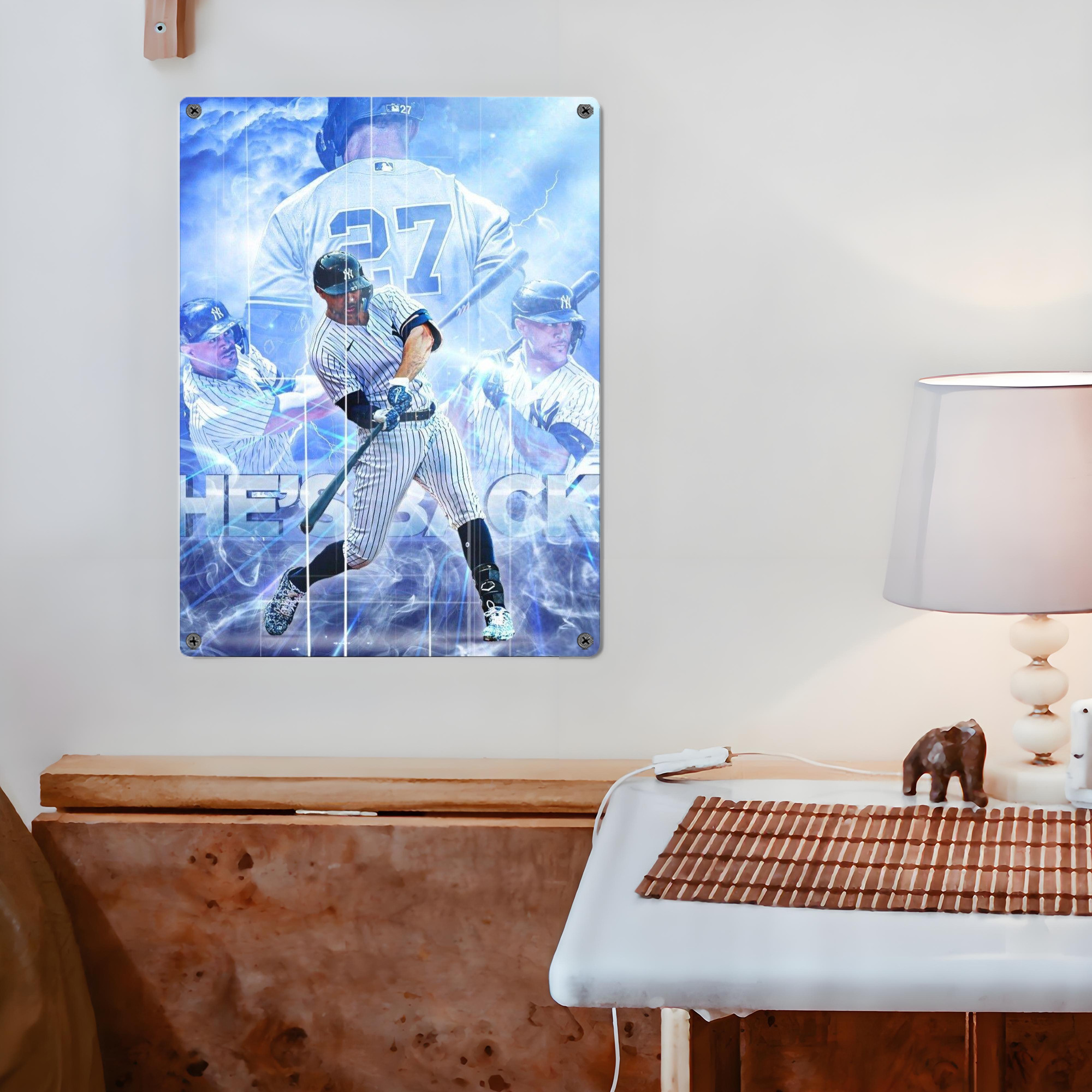 Giancarlo Stanton 26 Vintage Metal Tin Sign 12x16inch – Retro Wall Art Decor For Home, Bar, Kitchen, Bedroom, Office – Durable Iron Sheet Poster, Easy To Hang, Full-Color Printing