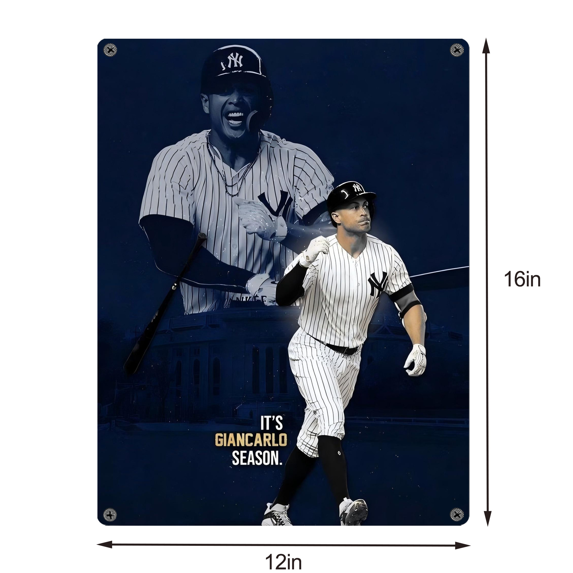 Giancarlo Stanton 29 Vintage Metal Tin Sign 12x16inch – Retro Wall Art Decor For Home, Bar, Kitchen, Bedroom, Office – Durable Iron Sheet Poster, Easy To Hang, Full-Color Printing