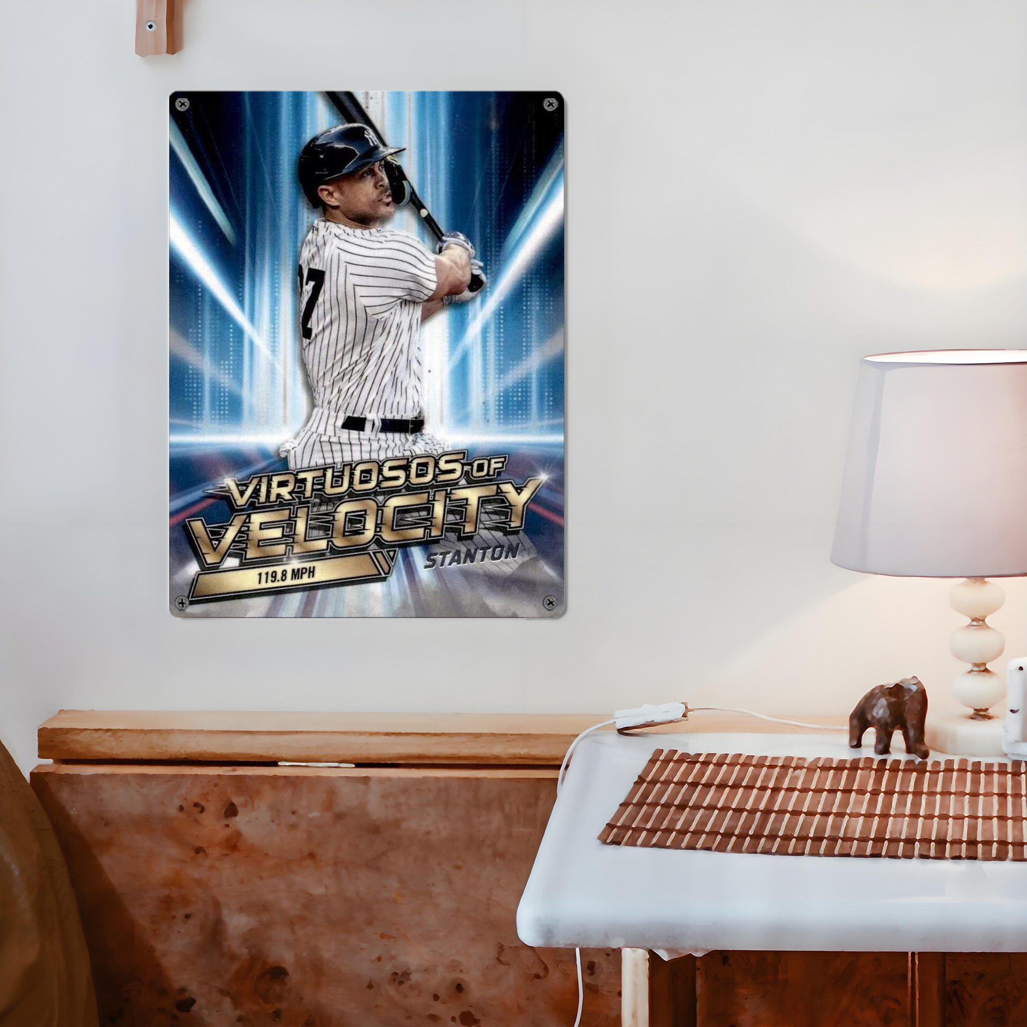 Giancarlo Stanton 33 Vintage Metal Tin Sign 12x16inch – Retro Wall Art Decor For Home, Bar, Kitchen, Bedroom, Office – Durable Iron Sheet Poster, Easy To Hang, Full-Color Printing
