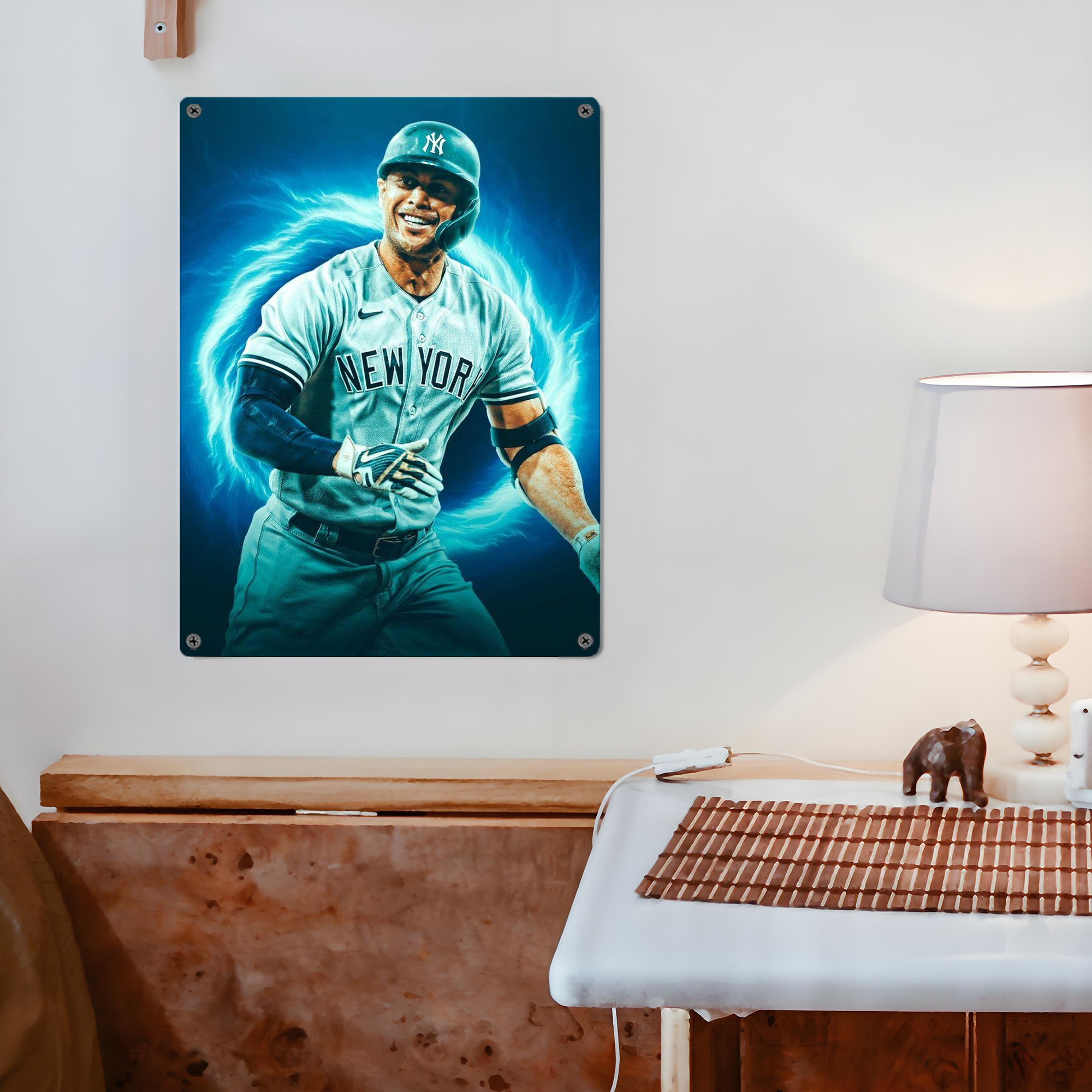 Giancarlo Stanton 35 Vintage Metal Tin Sign 12x16inch – Retro Wall Art Decor For Home, Bar, Kitchen, Bedroom, Office – Durable Iron Sheet Poster, Easy To Hang, Full-Color Printing