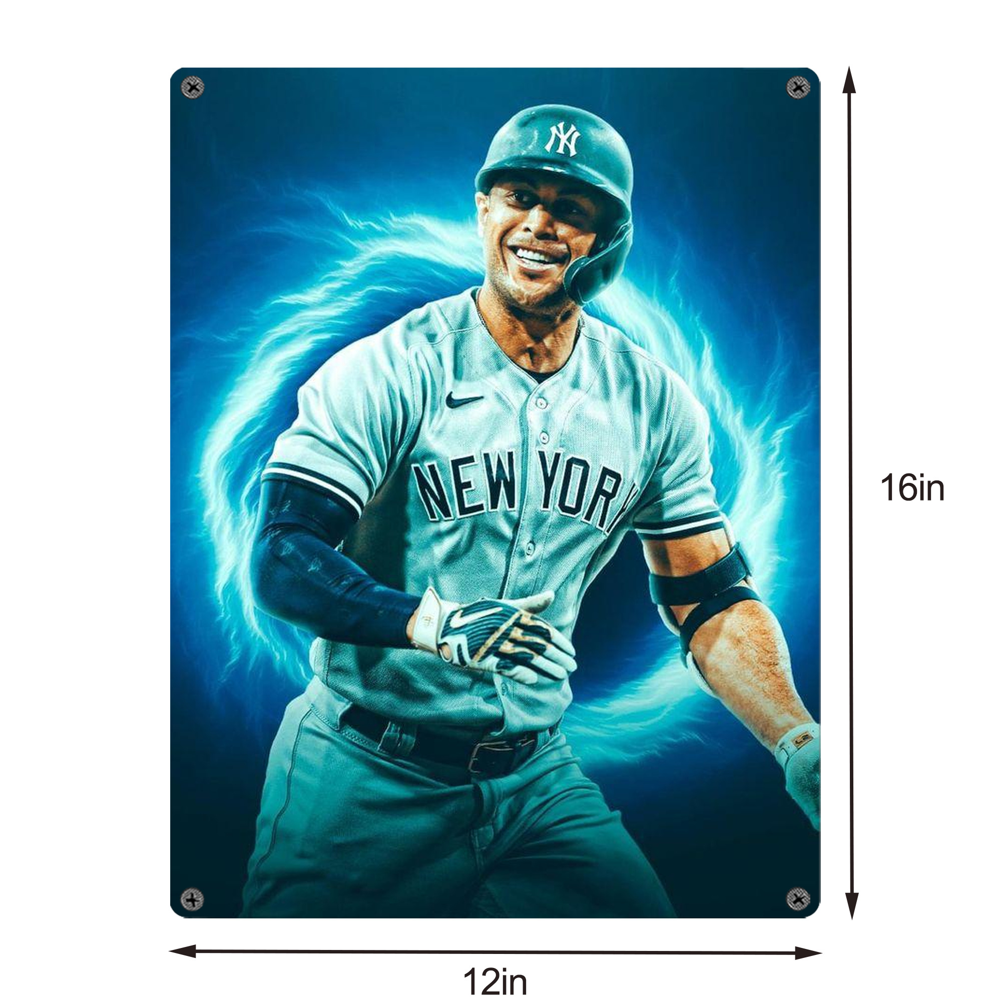 Giancarlo Stanton 35 Vintage Metal Tin Sign 12x16inch – Retro Wall Art Decor For Home, Bar, Kitchen, Bedroom, Office – Durable Iron Sheet Poster, Easy To Hang, Full-Color Printing