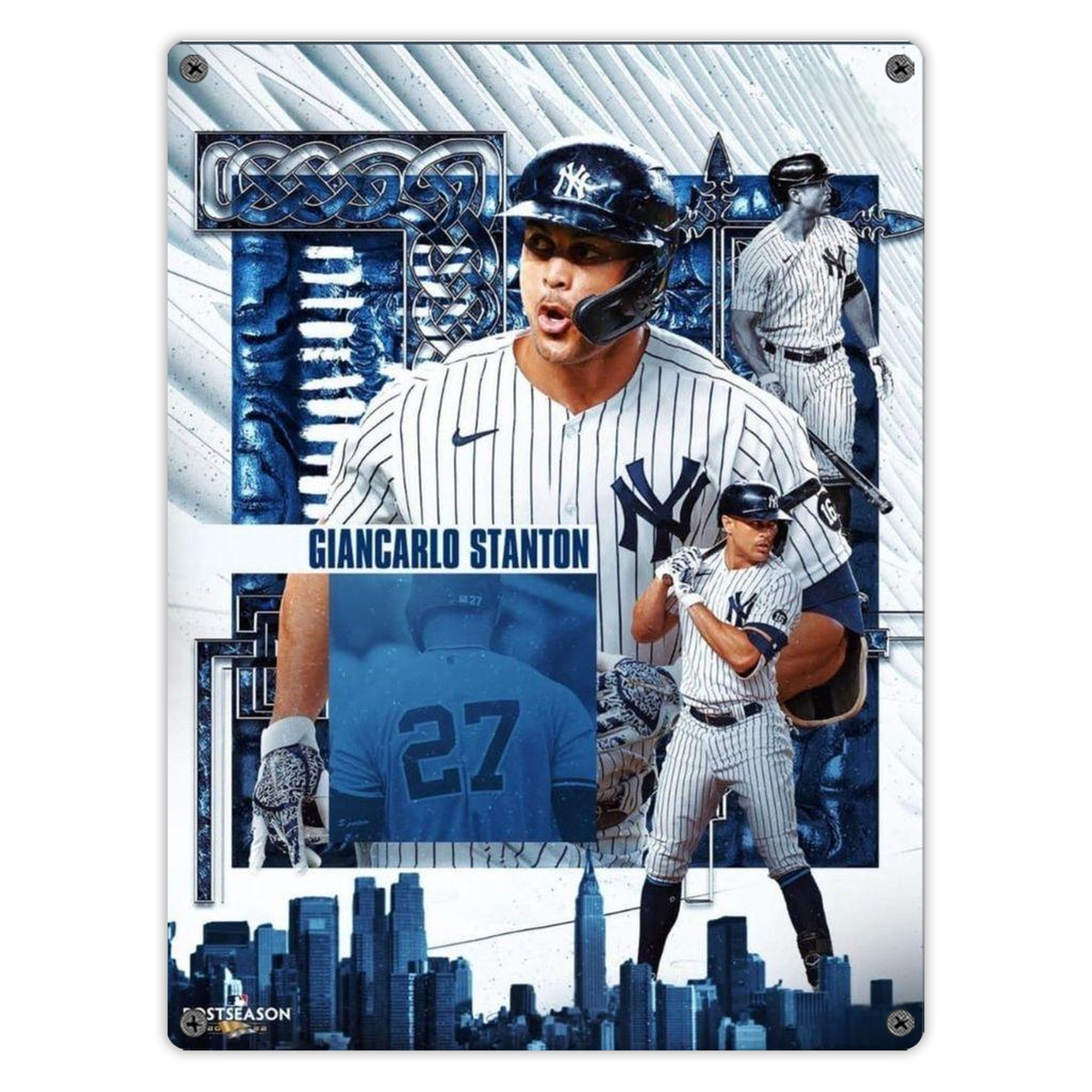 Giancarlo Stanton 17 Vintage Metal Tin Sign 12x16inch – Retro Wall Art Decor For Home, Bar, Kitchen, Bedroom, Office – Durable Iron Sheet Poster, Easy To Hang, Full-Color Printing