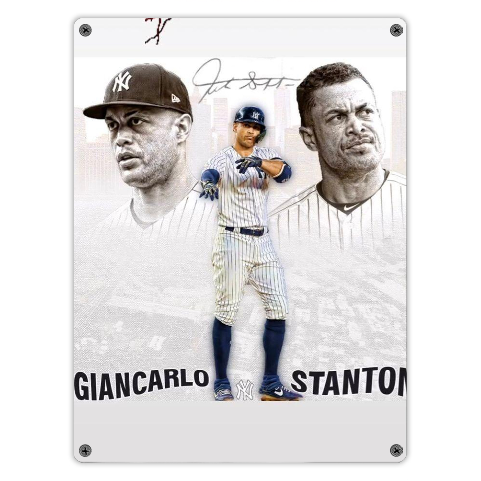 Giancarlo Stanton 11 Vintage Metal Tin Sign 12x16inch – Retro Wall Art Decor For Home, Bar, Kitchen, Bedroom, Office – Durable Iron Sheet Poster, Easy To Hang, Full-Color Printing