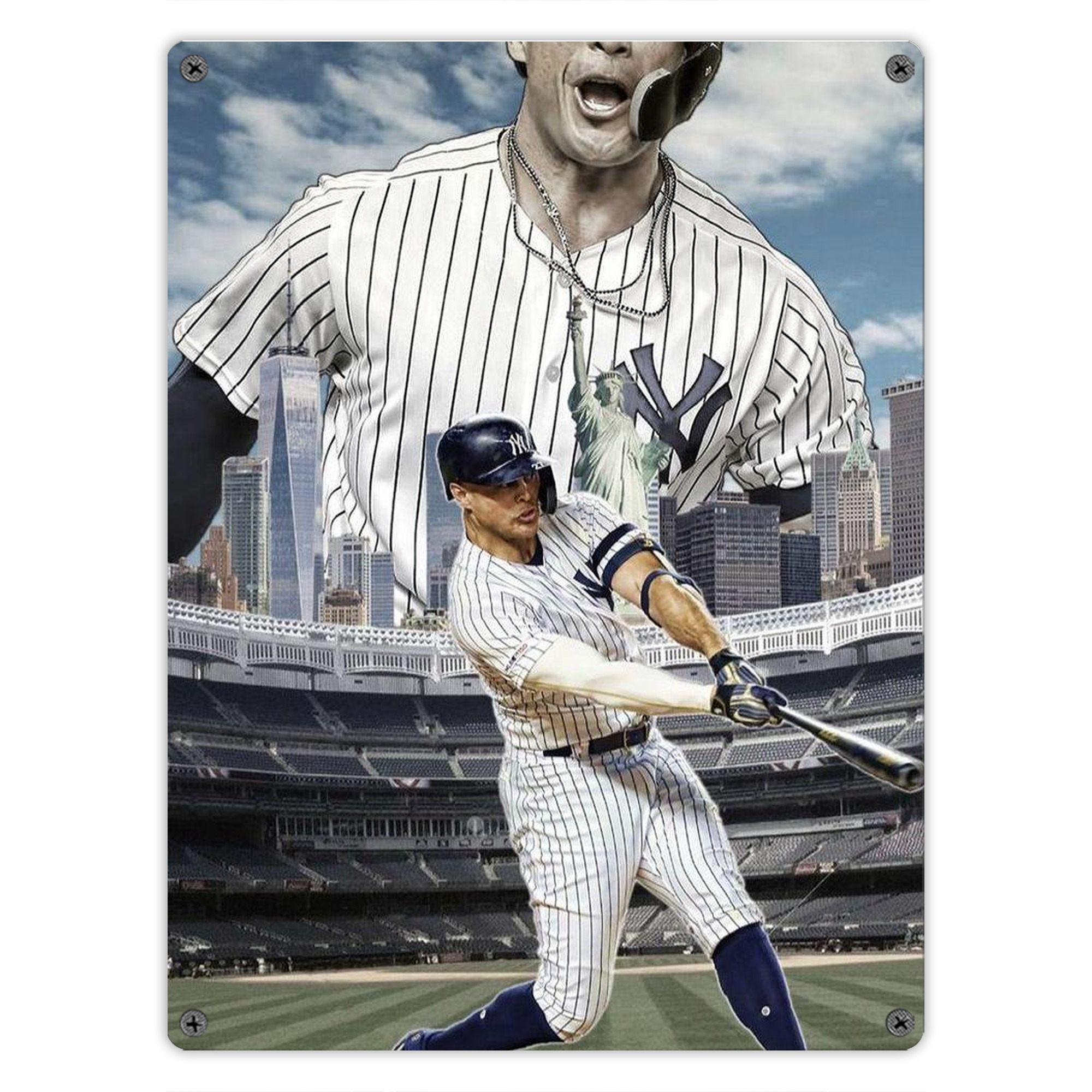 Giancarlo Stanton 14 Vintage Metal Tin Sign 12x16inch – Retro Wall Art Decor For Home, Bar, Kitchen, Bedroom, Office – Durable Iron Sheet Poster, Easy To Hang, Full-Color Printing