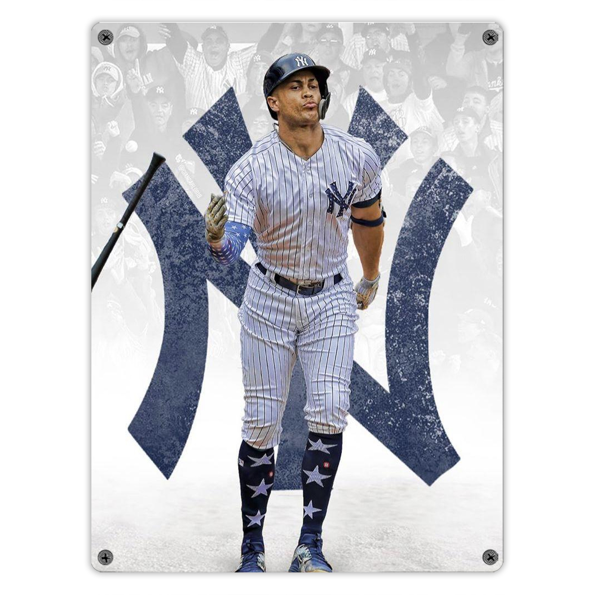Giancarlo Stanton 15 Vintage Metal Tin Sign 12x16inch – Retro Wall Art Decor For Home, Bar, Kitchen, Bedroom, Office – Durable Iron Sheet Poster, Easy To Hang, Full-Color Printing