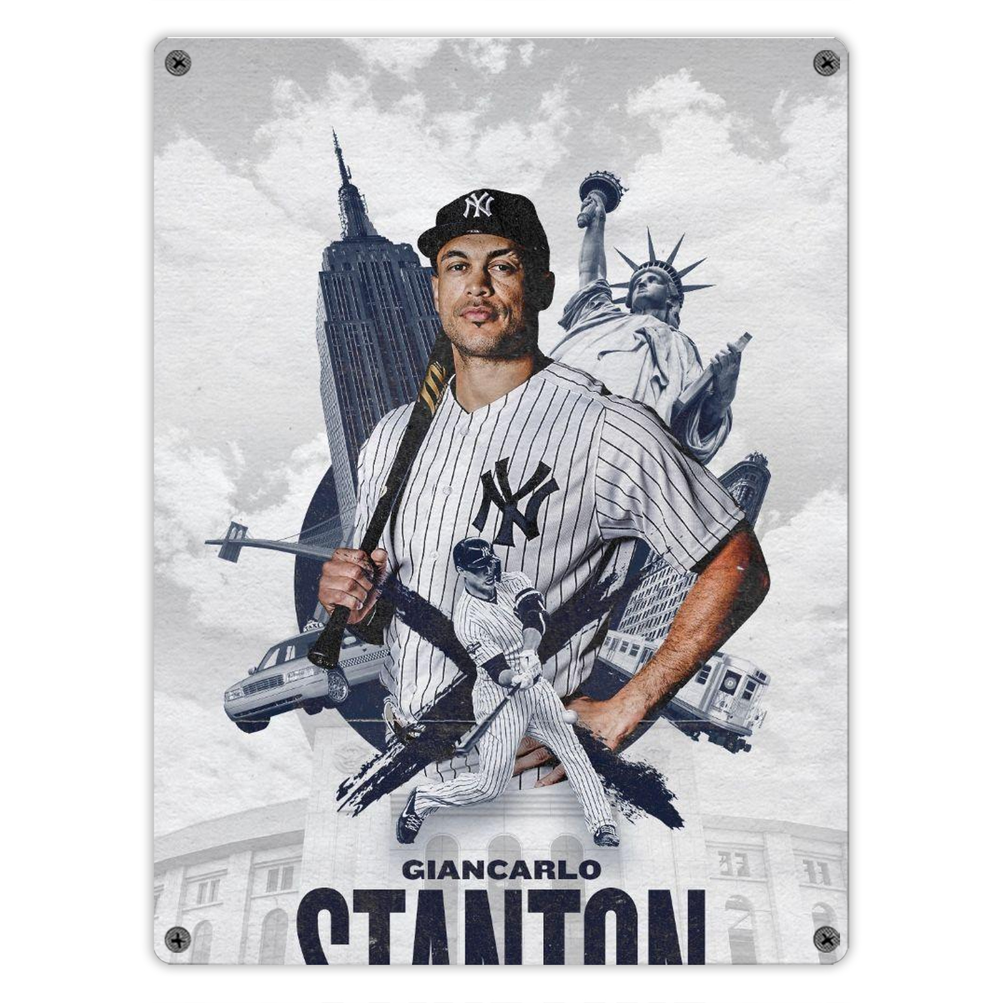 Giancarlo Stanton 23 Vintage Metal Tin Sign 12x16inch – Retro Wall Art Decor For Home, Bar, Kitchen, Bedroom, Office – Durable Iron Sheet Poster, Easy To Hang, Full-Color Printing