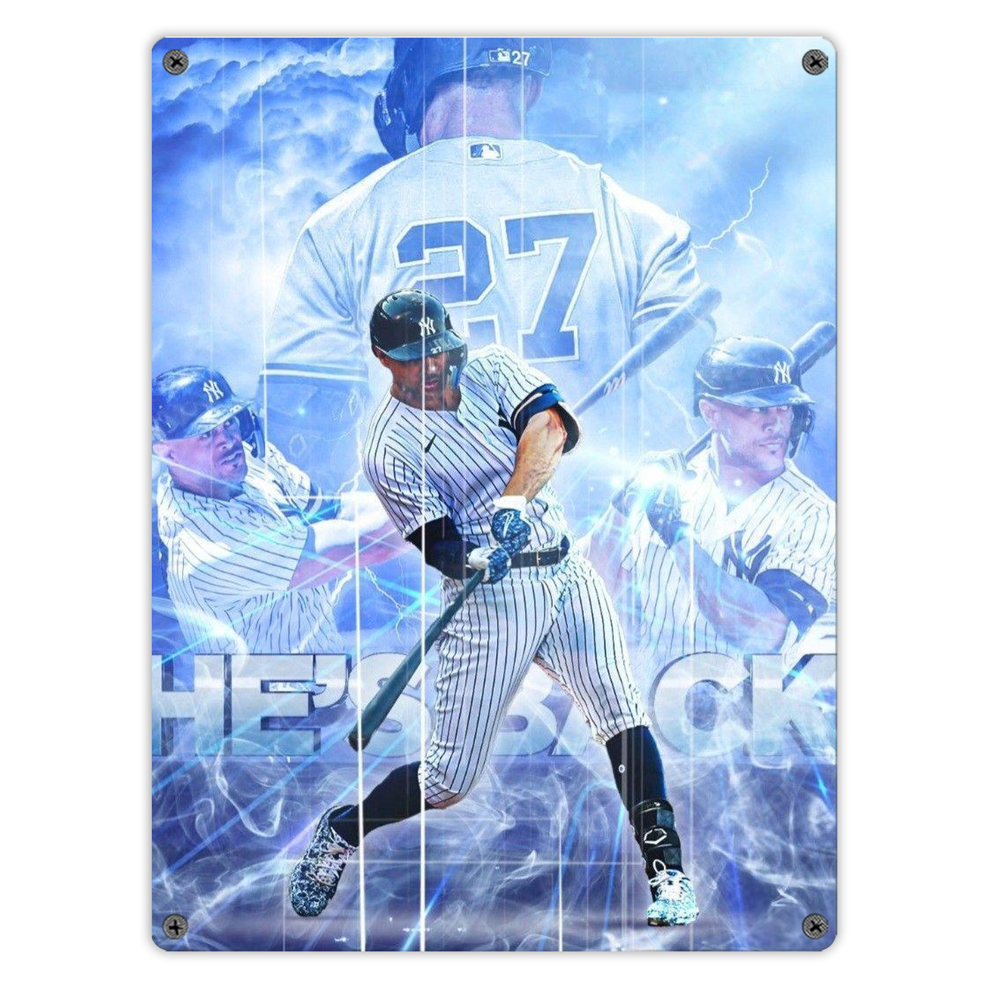 Giancarlo Stanton 26 Vintage Metal Tin Sign 12x16inch – Retro Wall Art Decor For Home, Bar, Kitchen, Bedroom, Office – Durable Iron Sheet Poster, Easy To Hang, Full-Color Printing