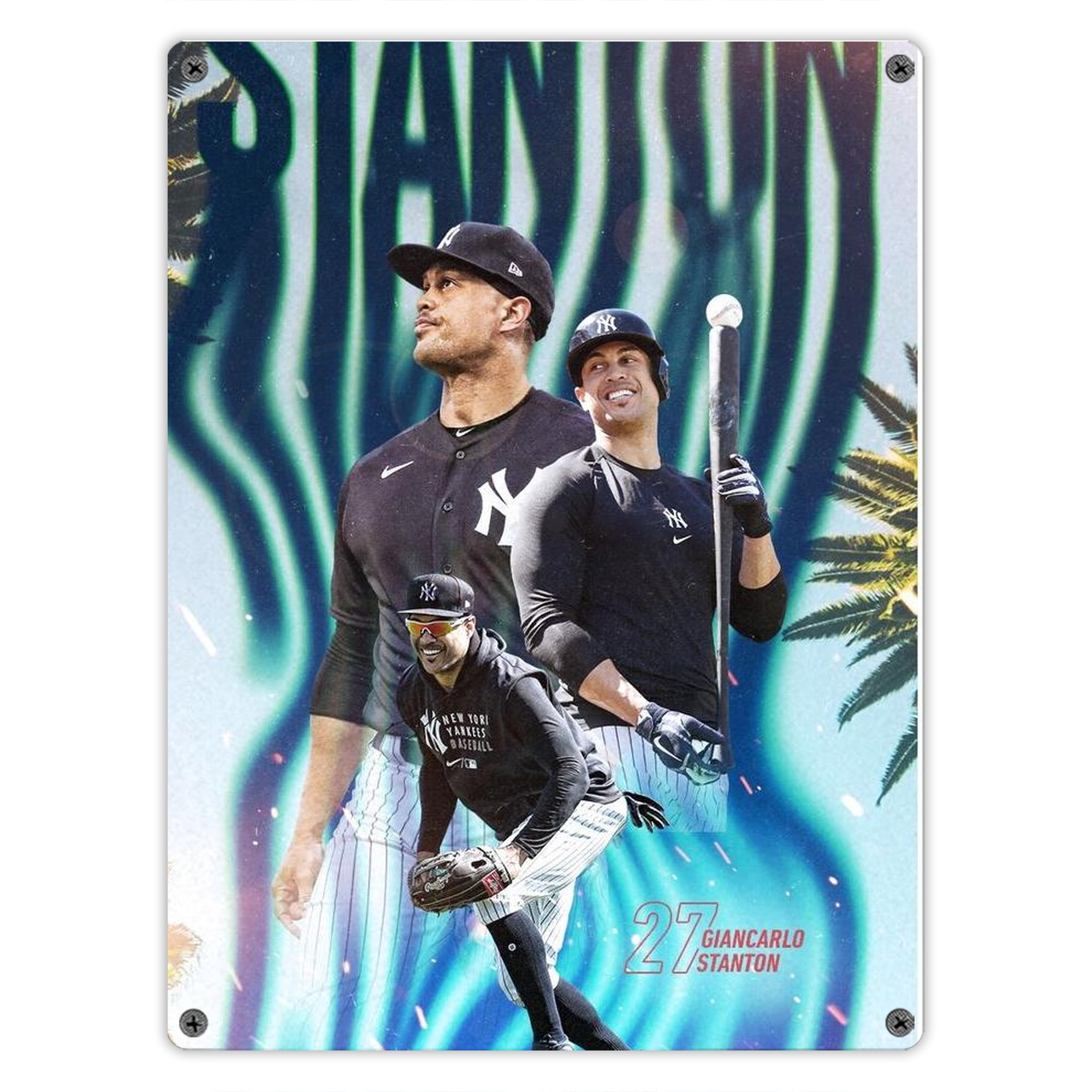 Giancarlo Stanton 31 Vintage Metal Tin Sign 12x16inch – Retro Wall Art Decor For Home, Bar, Kitchen, Bedroom, Office – Durable Iron Sheet Poster, Easy To Hang, Full-Color Printing