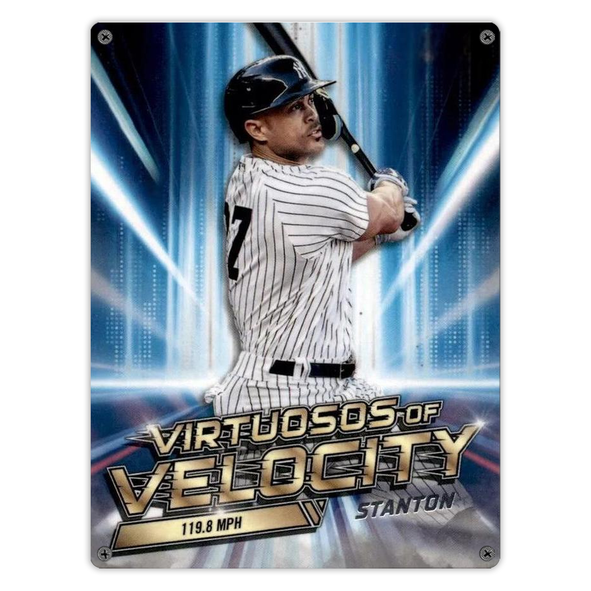 Giancarlo Stanton 33 Vintage Metal Tin Sign 12x16inch – Retro Wall Art Decor For Home, Bar, Kitchen, Bedroom, Office – Durable Iron Sheet Poster, Easy To Hang, Full-Color Printing