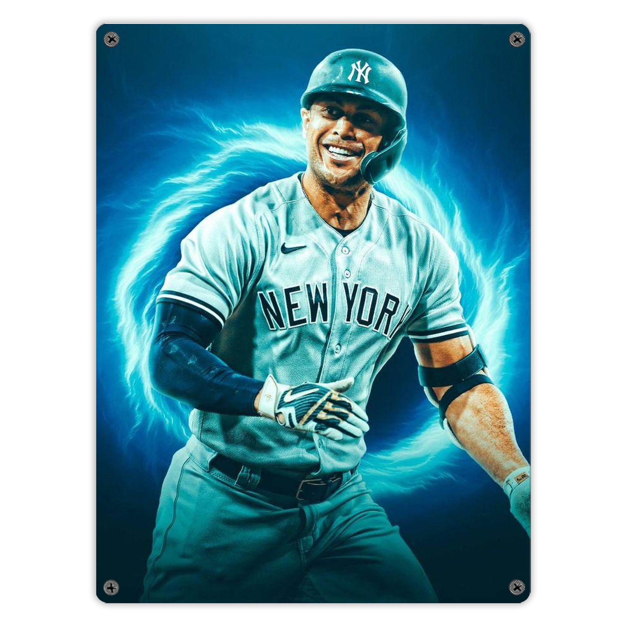 Giancarlo Stanton 35 Vintage Metal Tin Sign 12x16inch – Retro Wall Art Decor For Home, Bar, Kitchen, Bedroom, Office – Durable Iron Sheet Poster, Easy To Hang, Full-Color Printing
