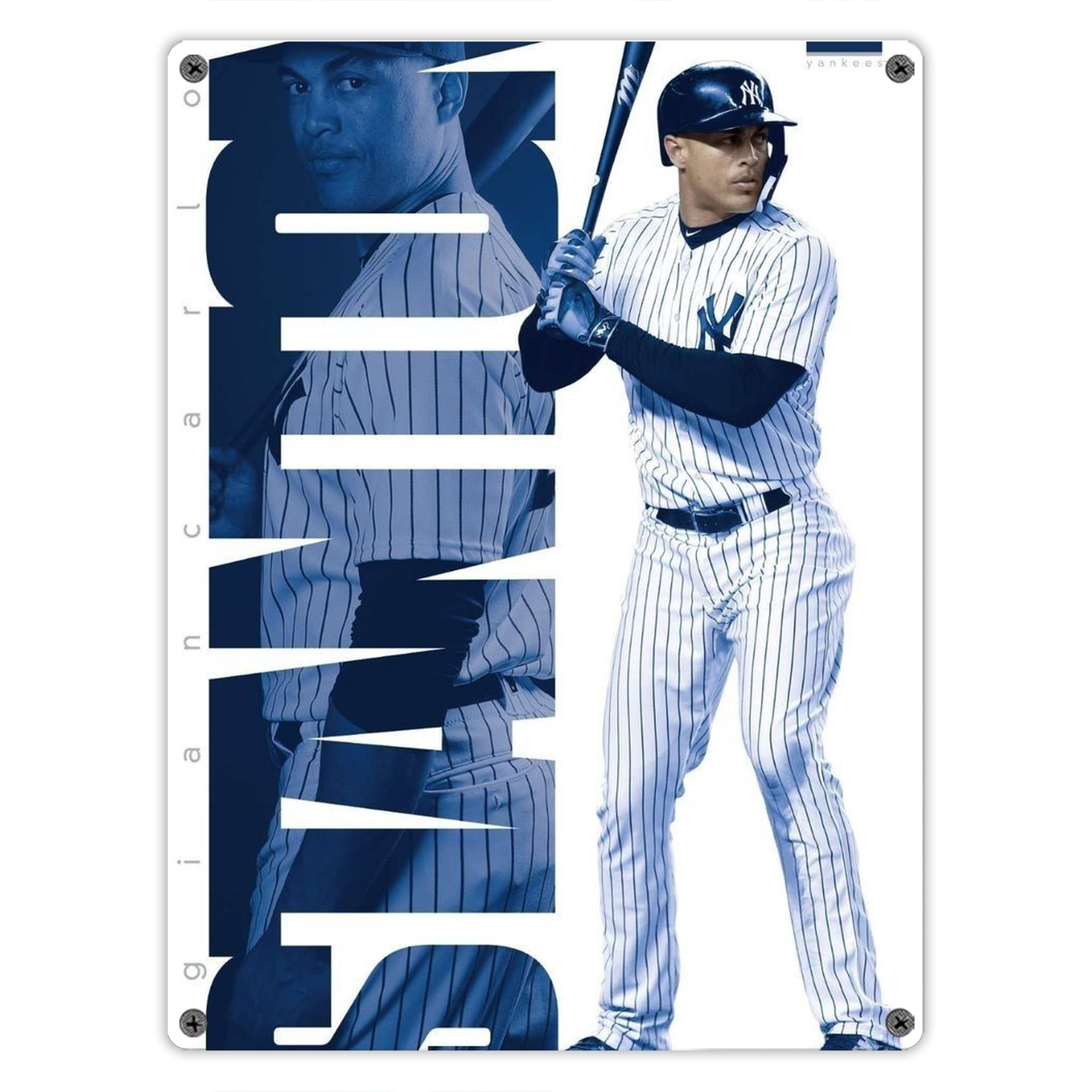 Giancarlo Stanton 34 Vintage Metal Tin Sign 12x16inch – Retro Wall Art Decor For Home, Bar, Kitchen, Bedroom, Office – Durable Iron Sheet Poster, Easy To Hang, Full-Color Printing