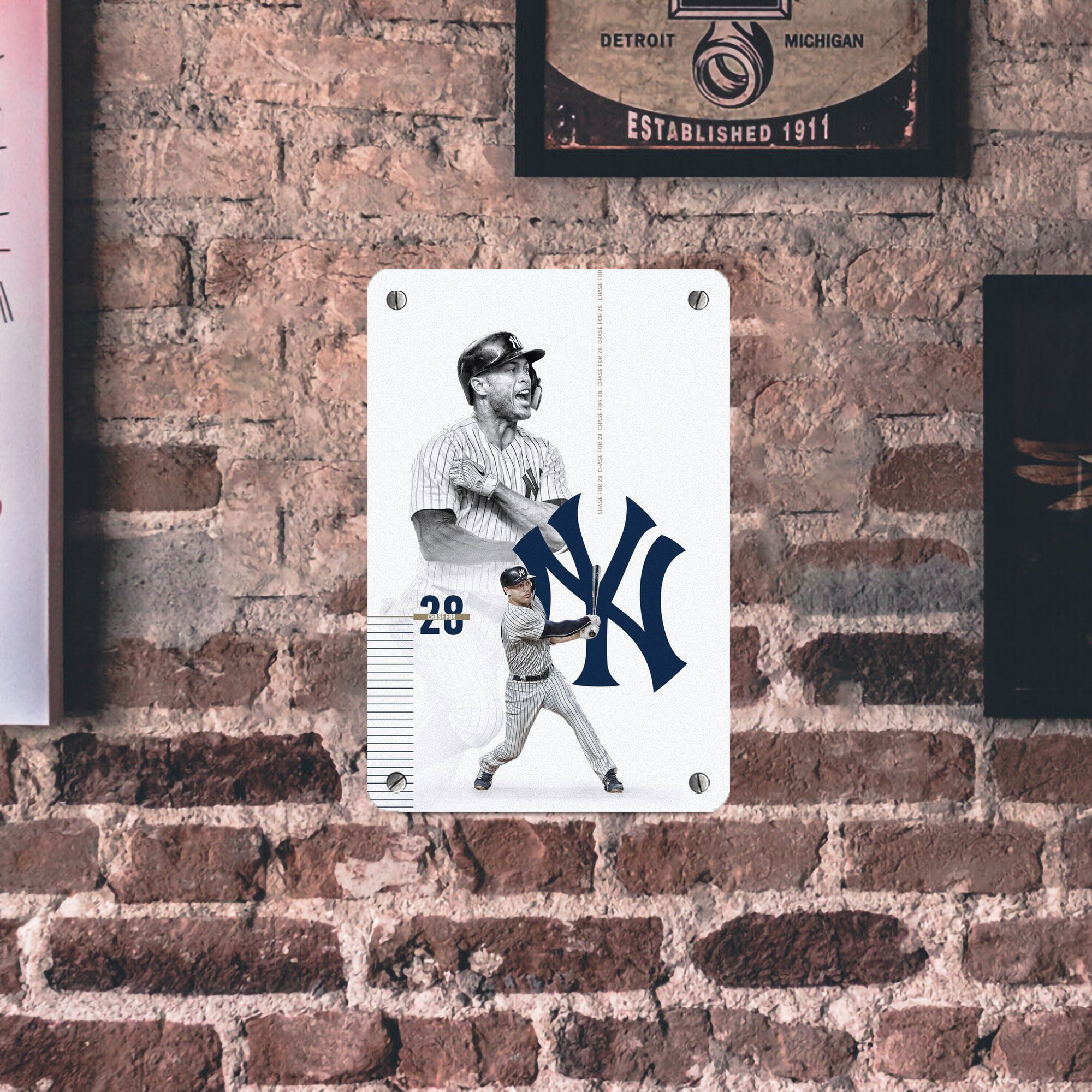 Giancarlo Stanton 10 Metal Tin Sign 8x12inch - High-Quality Full-Print Decorative Wall Art, Durable Rust-Resistant Metal Plaque For Living Room, Bedroom, Kitchen, Office, Bar Décor