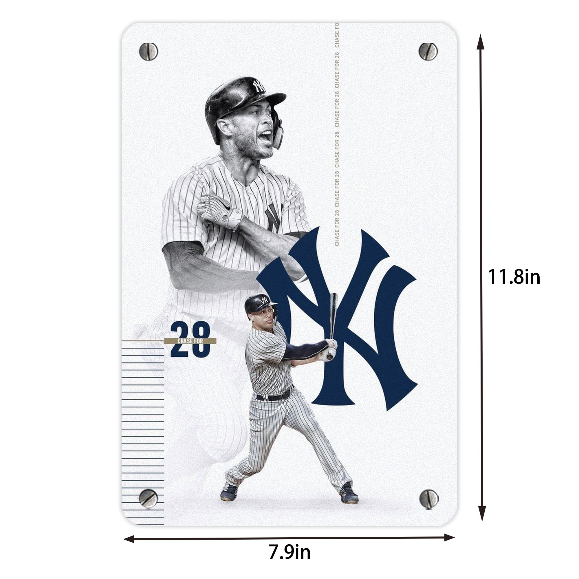 Giancarlo Stanton 10 Metal Tin Sign 8x12inch - High-Quality Full-Print Decorative Wall Art, Durable Rust-Resistant Metal Plaque For Living Room, Bedroom, Kitchen, Office, Bar Décor