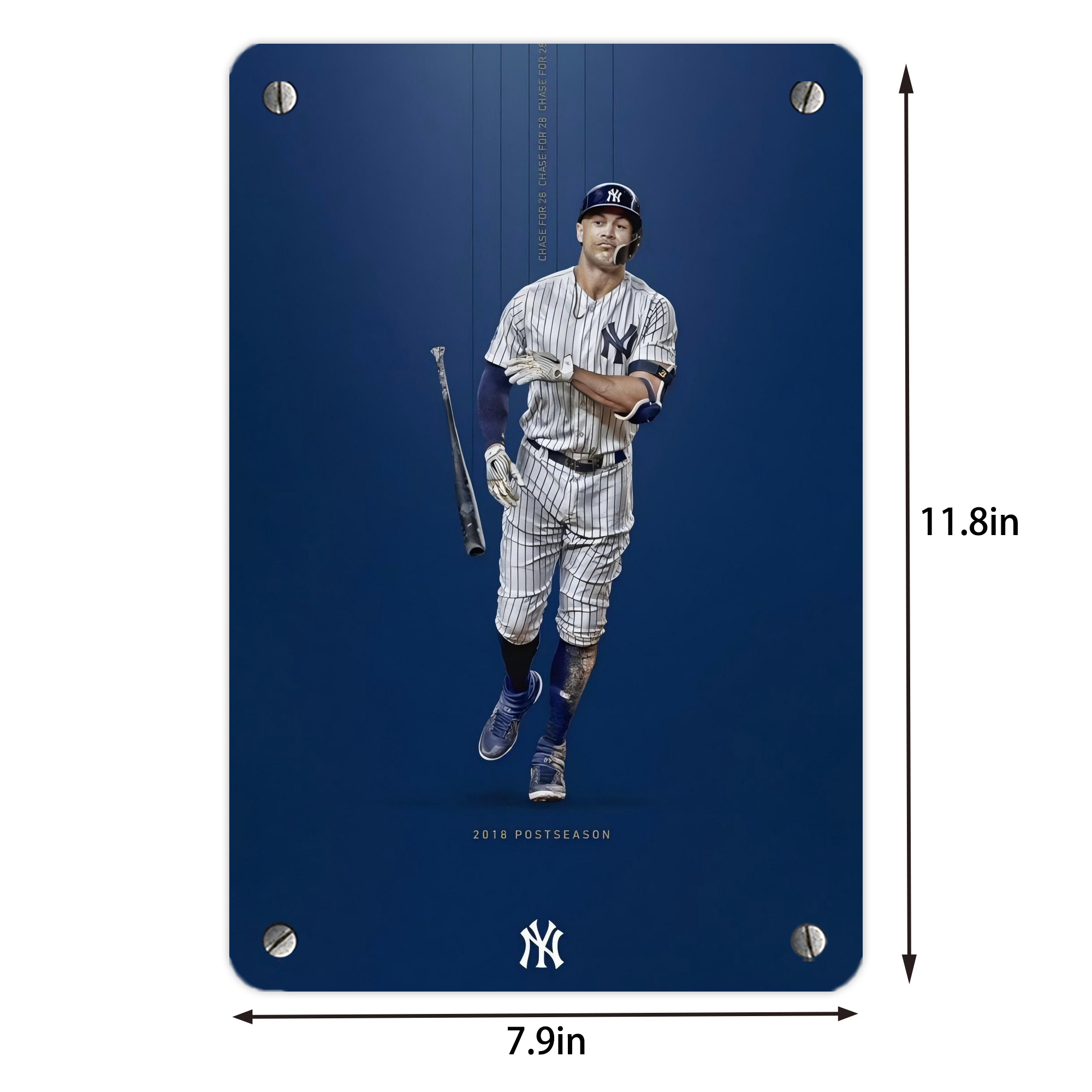 Giancarlo Stanton 12 Metal Tin Sign 8x12inch - High-Quality Full-Print Decorative Wall Art, Durable Rust-Resistant Metal Plaque For Living Room, Bedroom, Kitchen, Office, Bar Décor