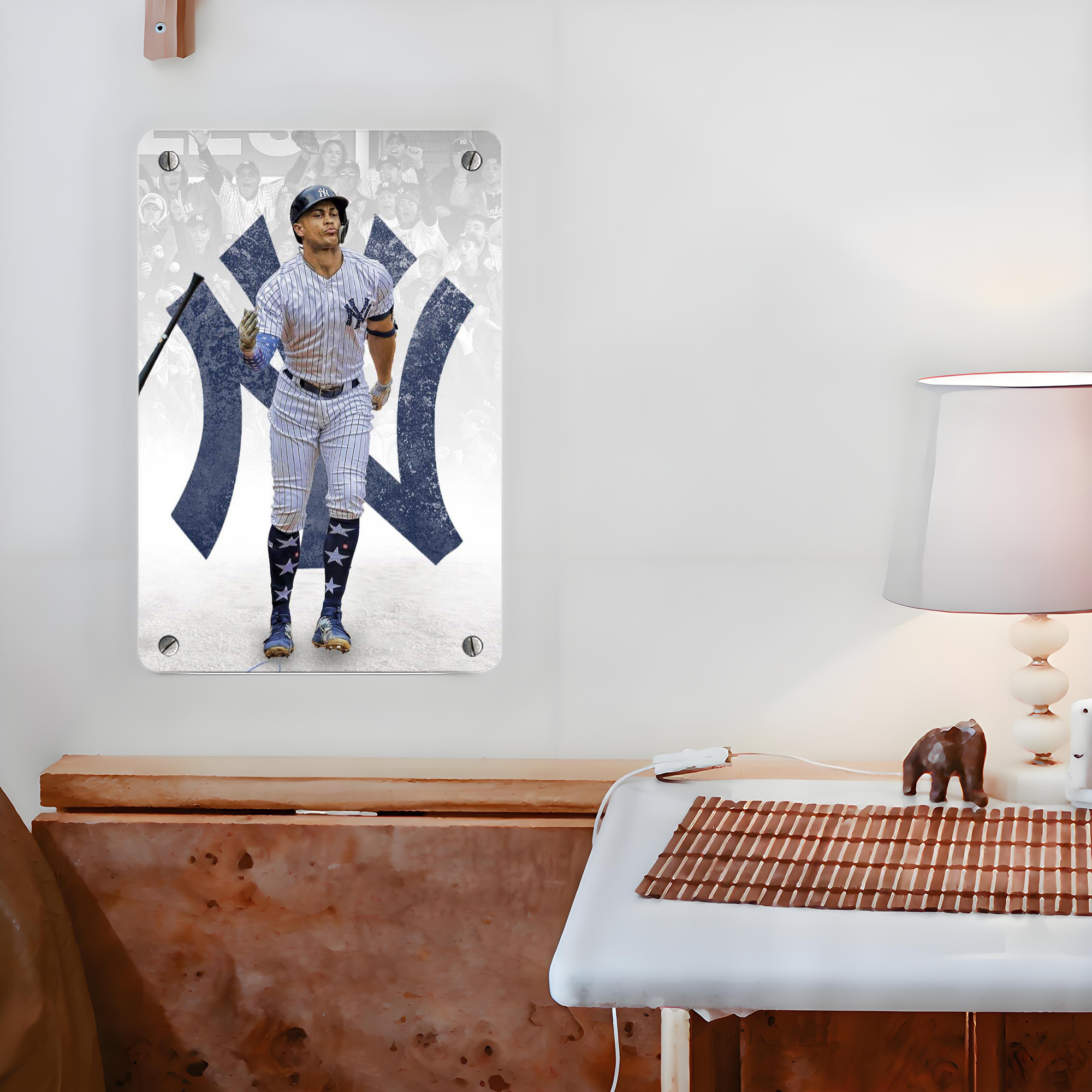 Giancarlo Stanton 15 Metal Tin Sign 8x12inch - High-Quality Full-Print Decorative Wall Art, Durable Rust-Resistant Metal Plaque For Living Room, Bedroom, Kitchen, Office, Bar Décor