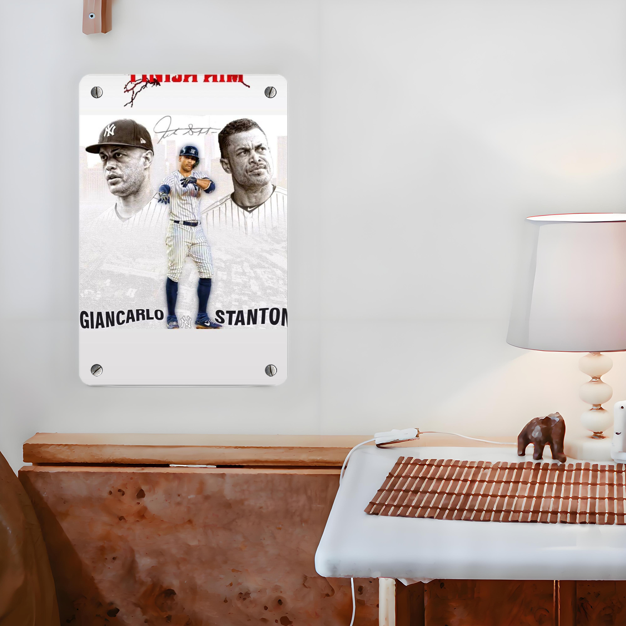 Giancarlo Stanton 11 Metal Tin Sign 8x12inch - High-Quality Full-Print Decorative Wall Art, Durable Rust-Resistant Metal Plaque For Living Room, Bedroom, Kitchen, Office, Bar Décor