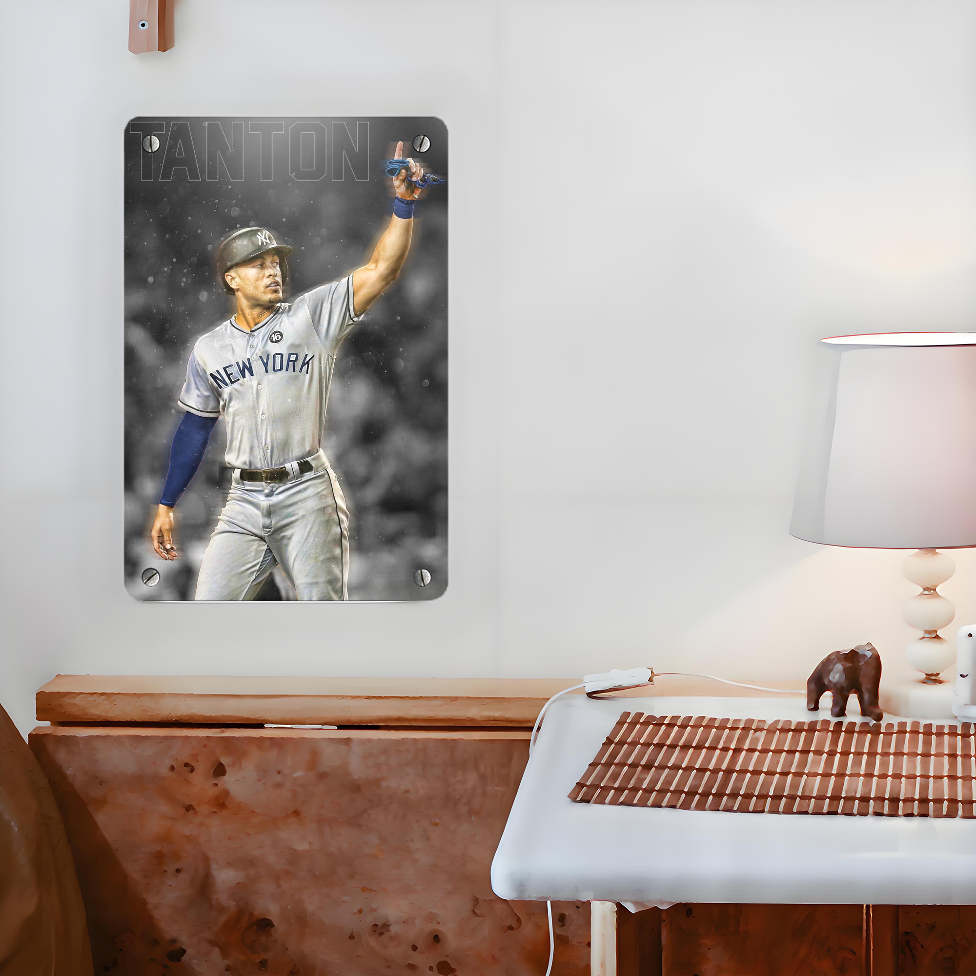Giancarlo Stanton 25 Metal Tin Sign 8x12inch - High-Quality Full-Print Decorative Wall Art, Durable Rust-Resistant Metal Plaque For Living Room, Bedroom, Kitchen, Office, Bar Décor