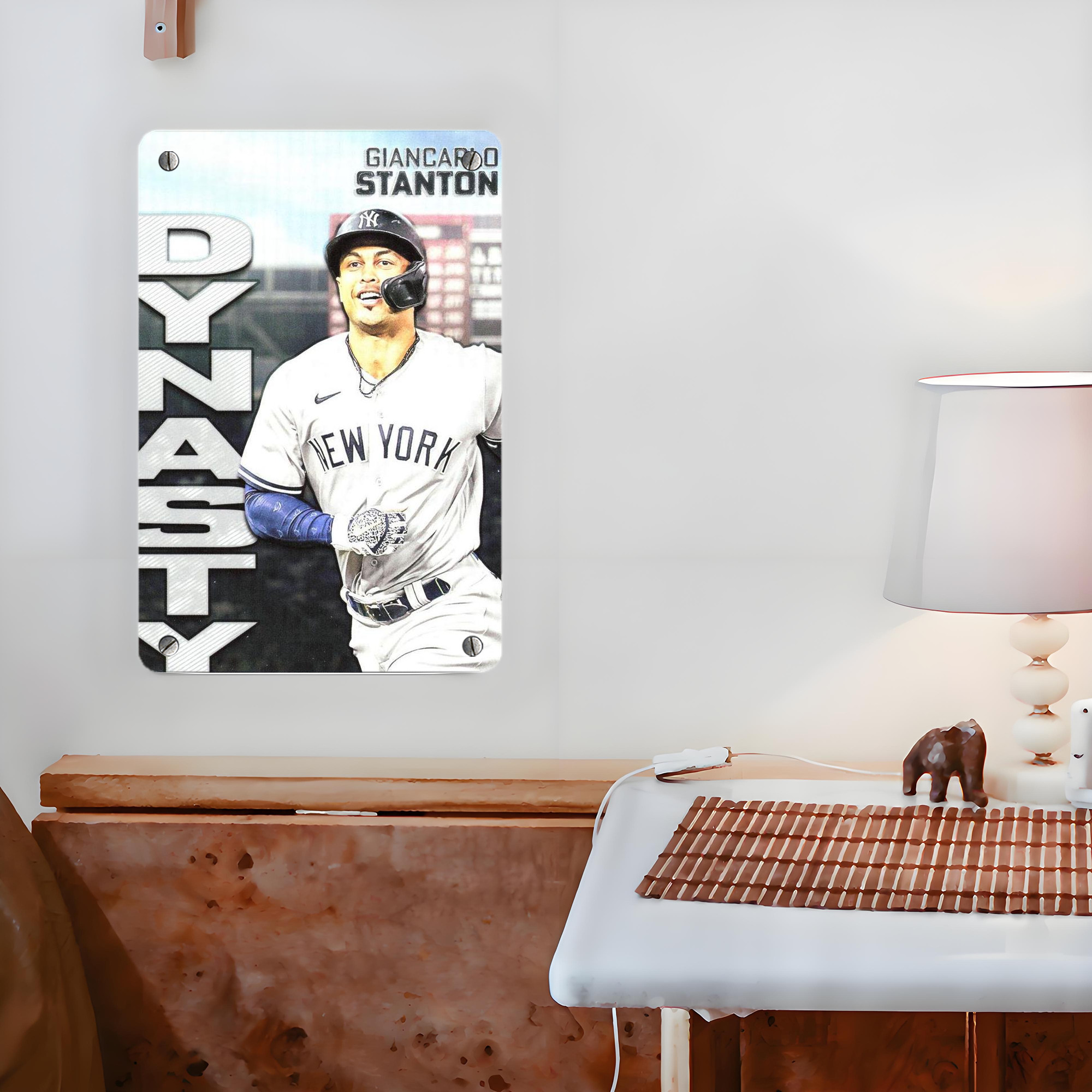 Giancarlo Stanton 21 Metal Tin Sign 8x12inch - High-Quality Full-Print Decorative Wall Art, Durable Rust-Resistant Metal Plaque For Living Room, Bedroom, Kitchen, Office, Bar Décor