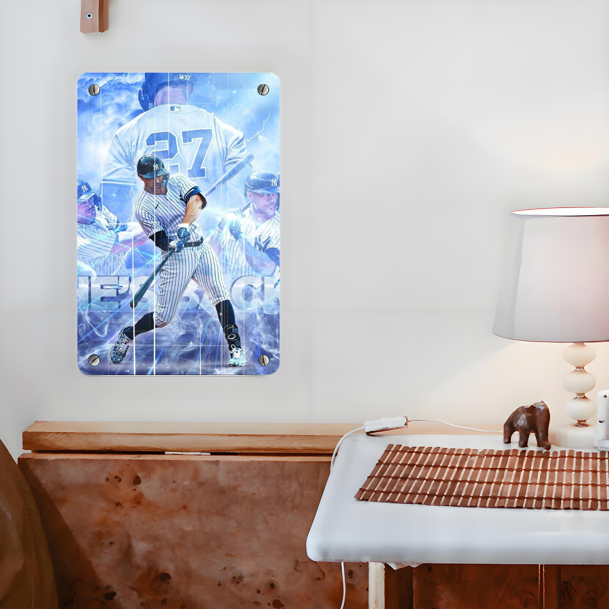 Giancarlo Stanton 26 Metal Tin Sign 8x12inch - High-Quality Full-Print Decorative Wall Art, Durable Rust-Resistant Metal Plaque For Living Room, Bedroom, Kitchen, Office, Bar Décor