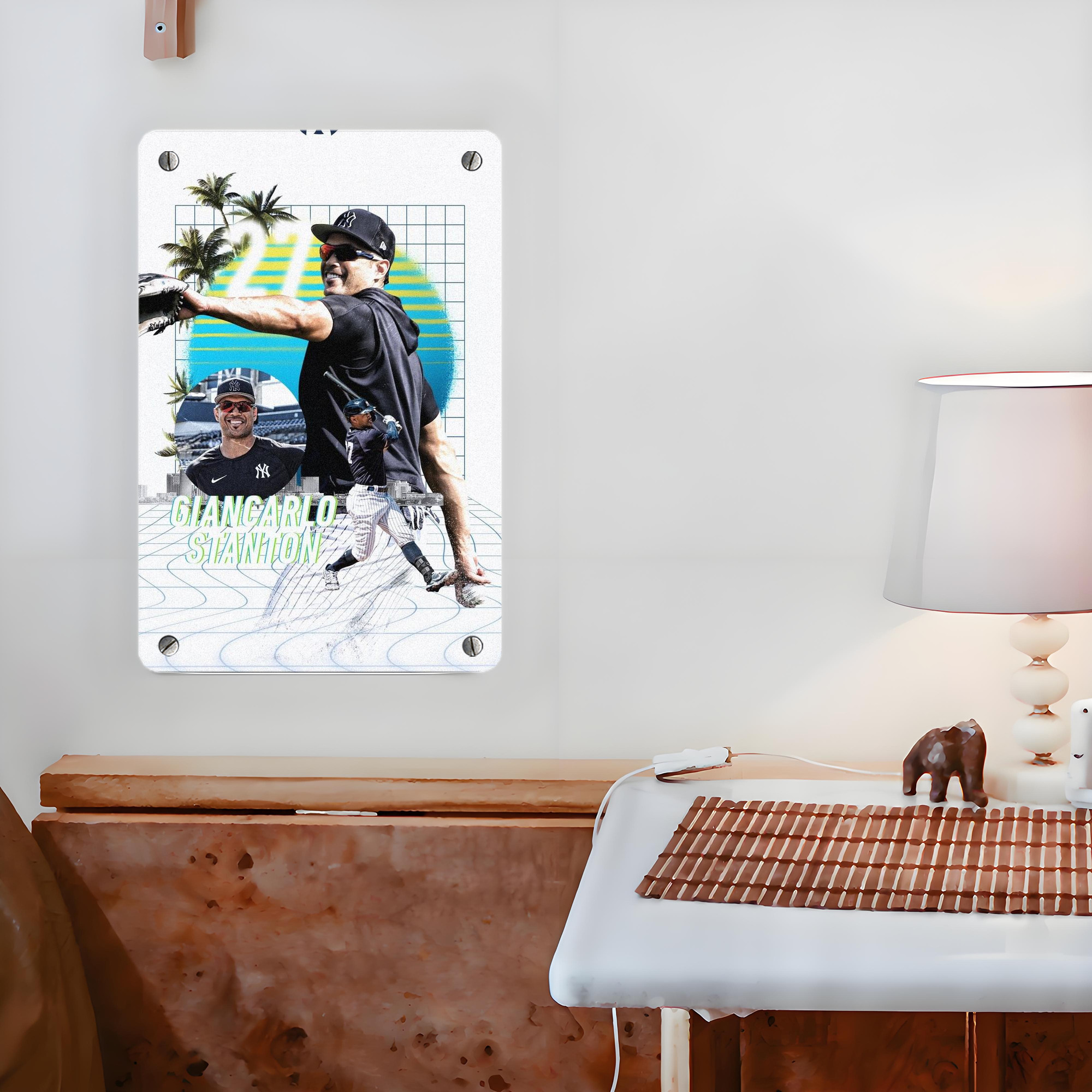 Giancarlo Stanton 30 Metal Tin Sign 8x12inch - High-Quality Full-Print Decorative Wall Art, Durable Rust-Resistant Metal Plaque For Living Room, Bedroom, Kitchen, Office, Bar Décor