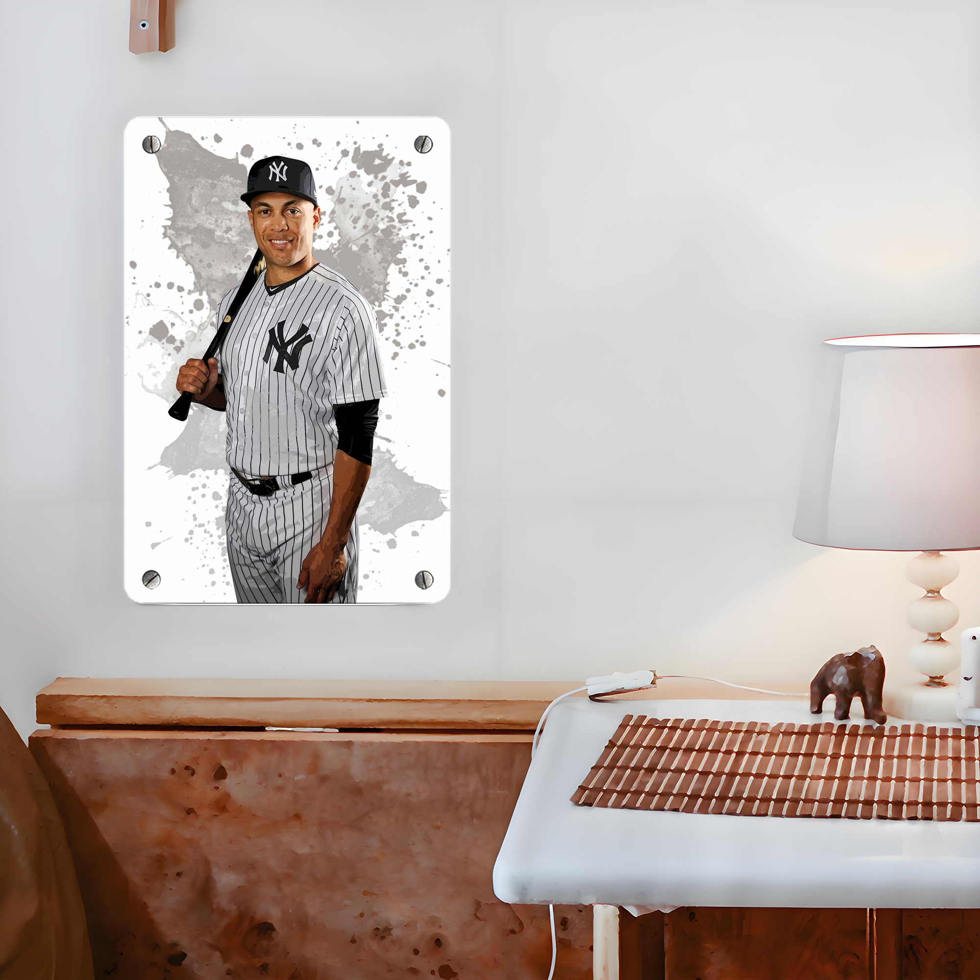 Giancarlo Stanton 32 Metal Tin Sign 8x12inch - High-Quality Full-Print Decorative Wall Art, Durable Rust-Resistant Metal Plaque For Living Room, Bedroom, Kitchen, Office, Bar Décor