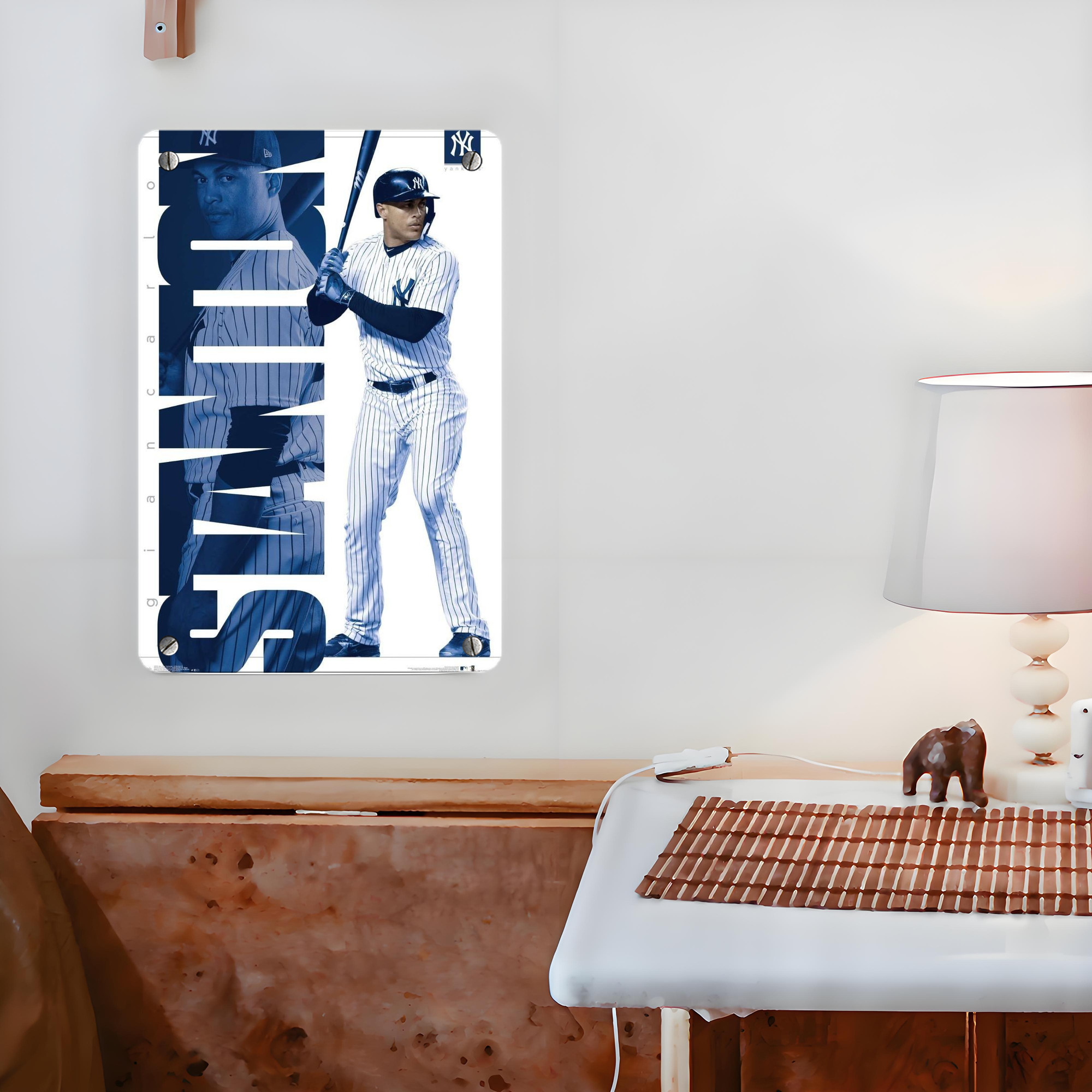 Giancarlo Stanton 34 Metal Tin Sign 8x12inch - High-Quality Full-Print Decorative Wall Art, Durable Rust-Resistant Metal Plaque For Living Room, Bedroom, Kitchen, Office, Bar Décor