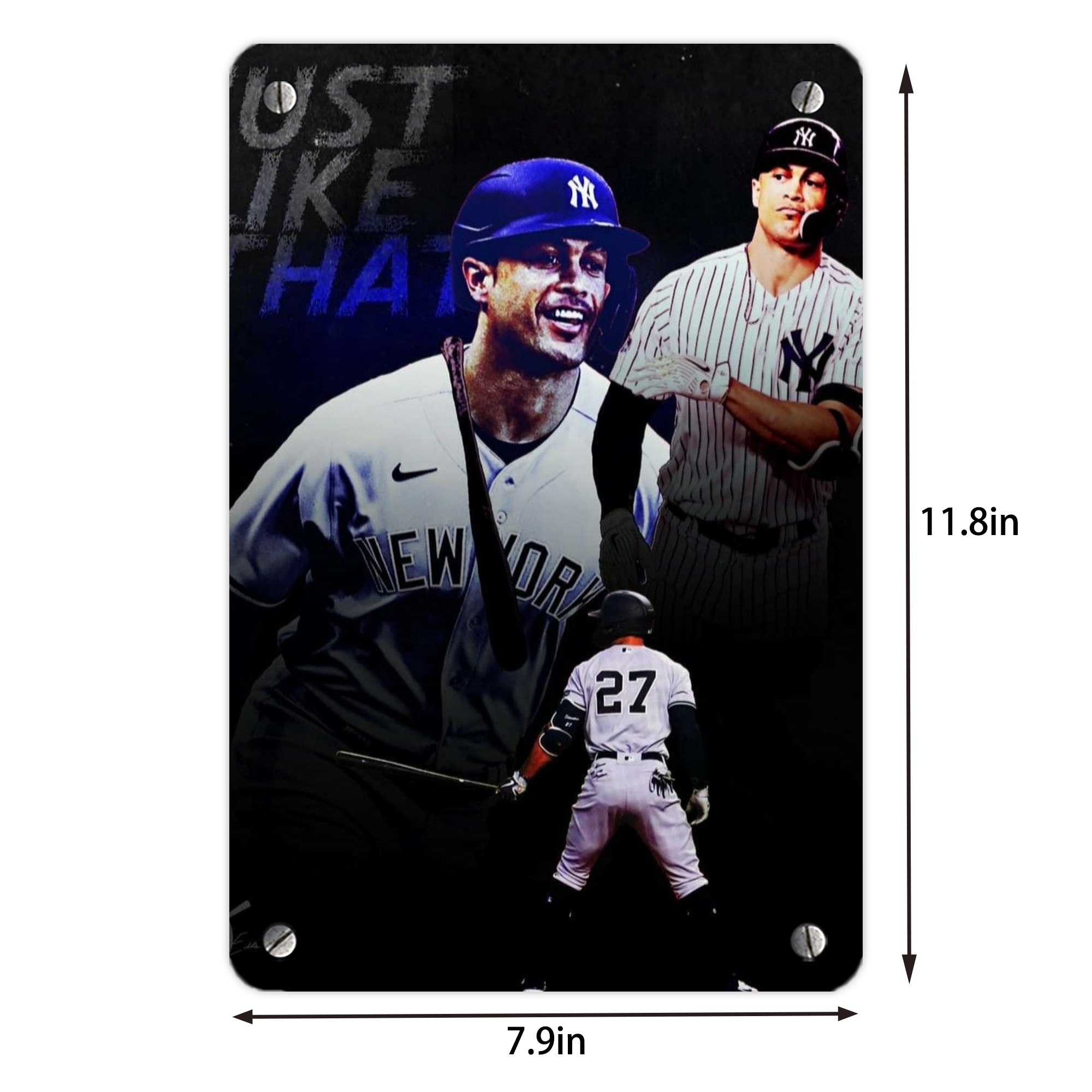 Giancarlo Stanton 36 Metal Tin Sign 8x12inch - High-Quality Full-Print Decorative Wall Art, Durable Rust-Resistant Metal Plaque For Living Room, Bedroom, Kitchen, Office, Bar Décor