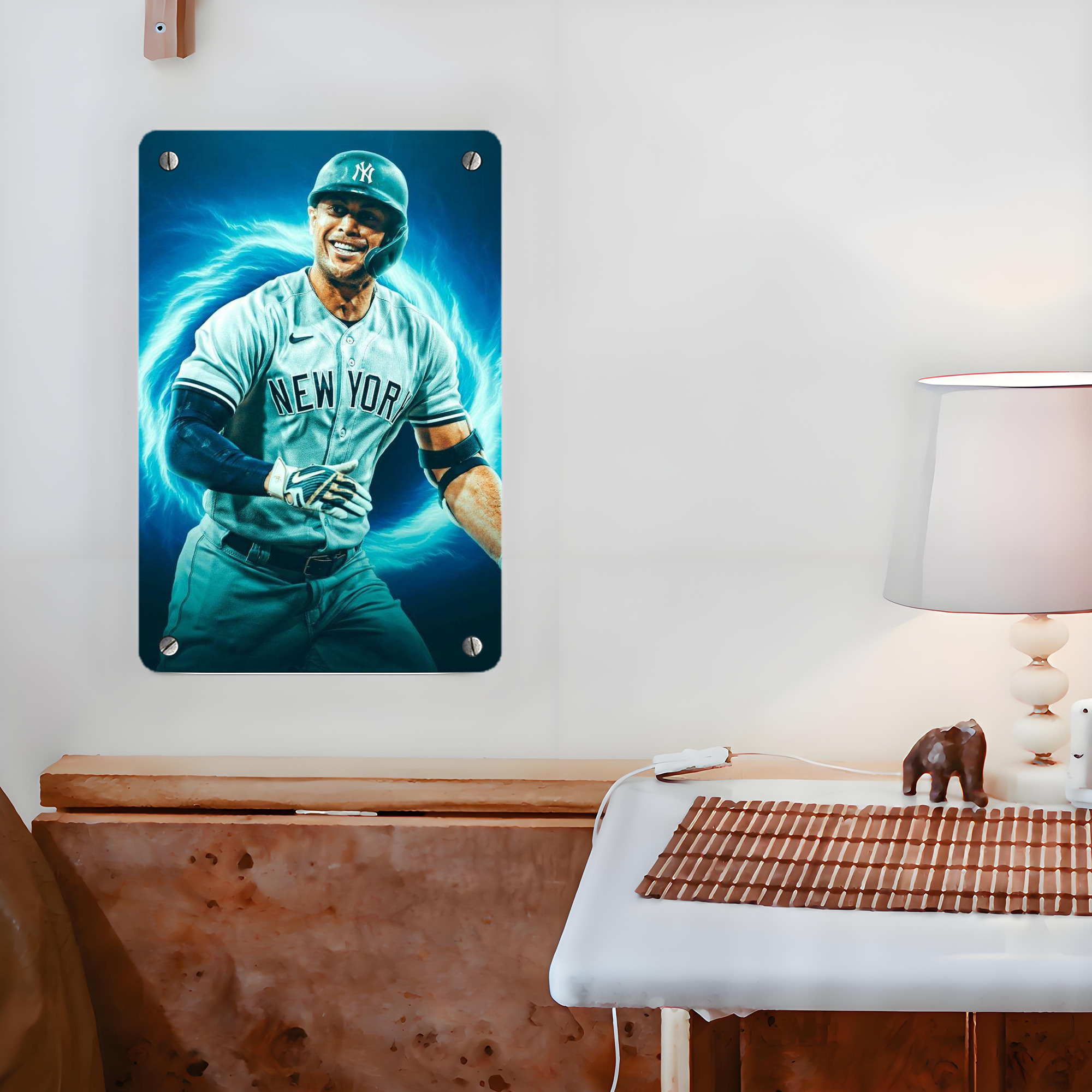 Giancarlo Stanton 35 Metal Tin Sign 8x12inch - High-Quality Full-Print Decorative Wall Art, Durable Rust-Resistant Metal Plaque For Living Room, Bedroom, Kitchen, Office, Bar Décor