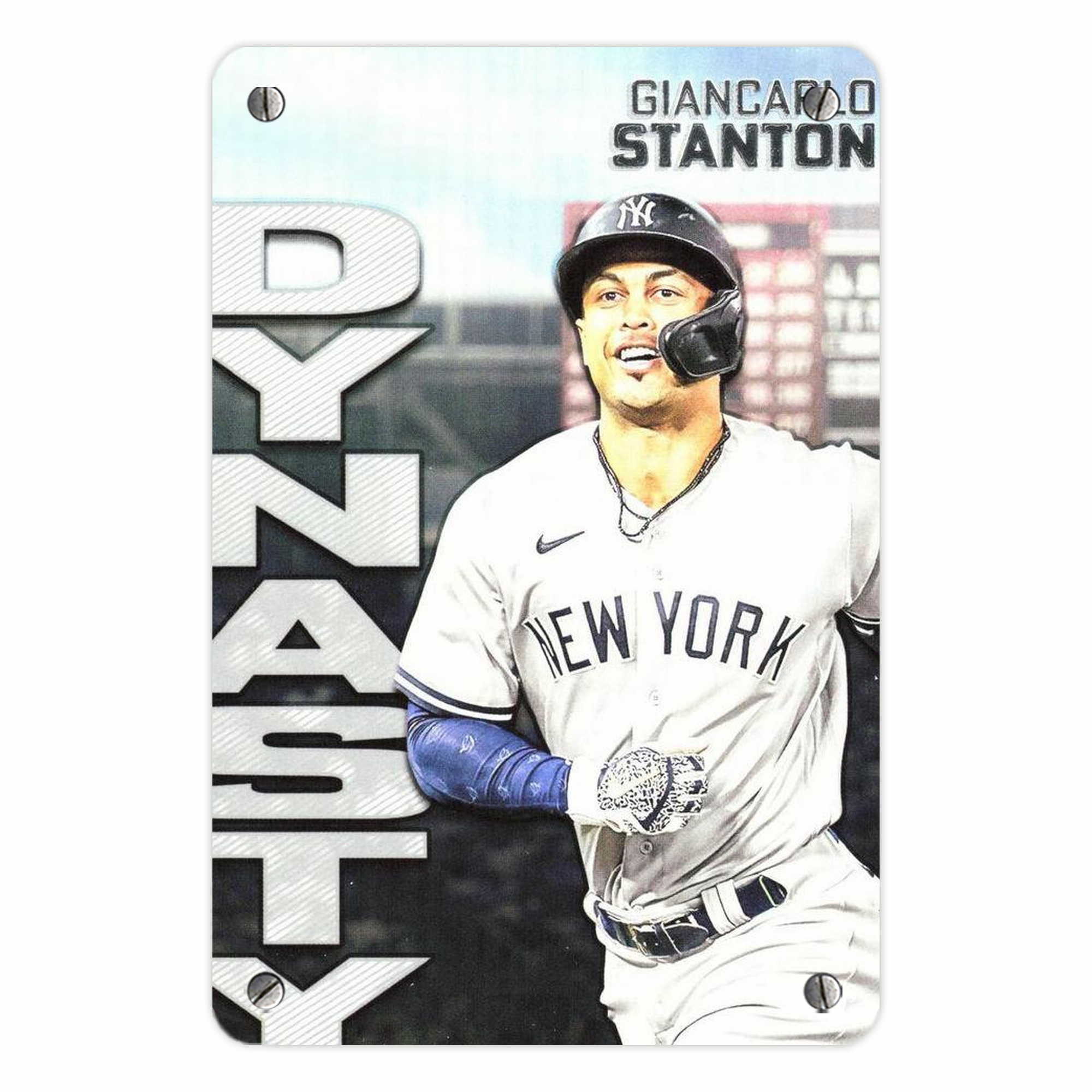 Giancarlo Stanton 21 Metal Tin Sign 8x12inch - High-Quality Full-Print Decorative Wall Art, Durable Rust-Resistant Metal Plaque For Living Room, Bedroom, Kitchen, Office, Bar Décor