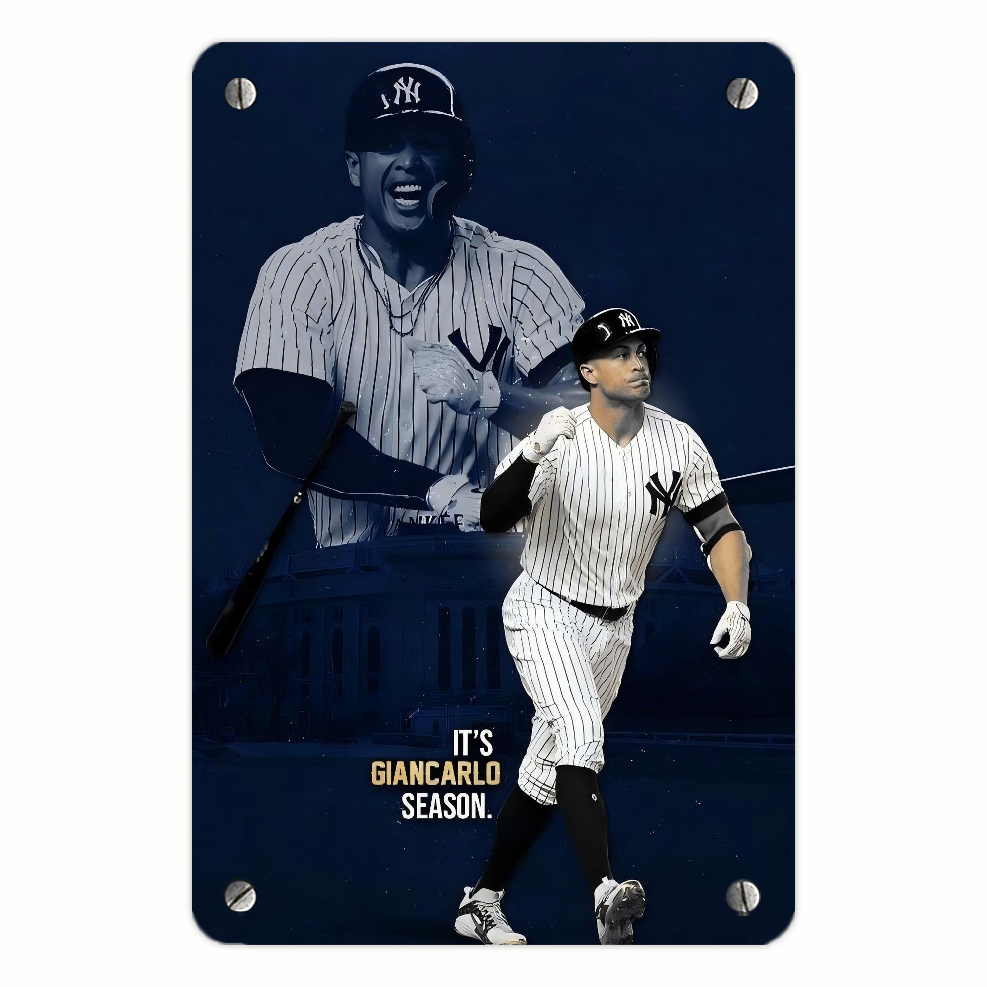 Giancarlo Stanton 29 Metal Tin Sign 8x12inch - High-Quality Full-Print Decorative Wall Art, Durable Rust-Resistant Metal Plaque For Living Room, Bedroom, Kitchen, Office, Bar Décor
