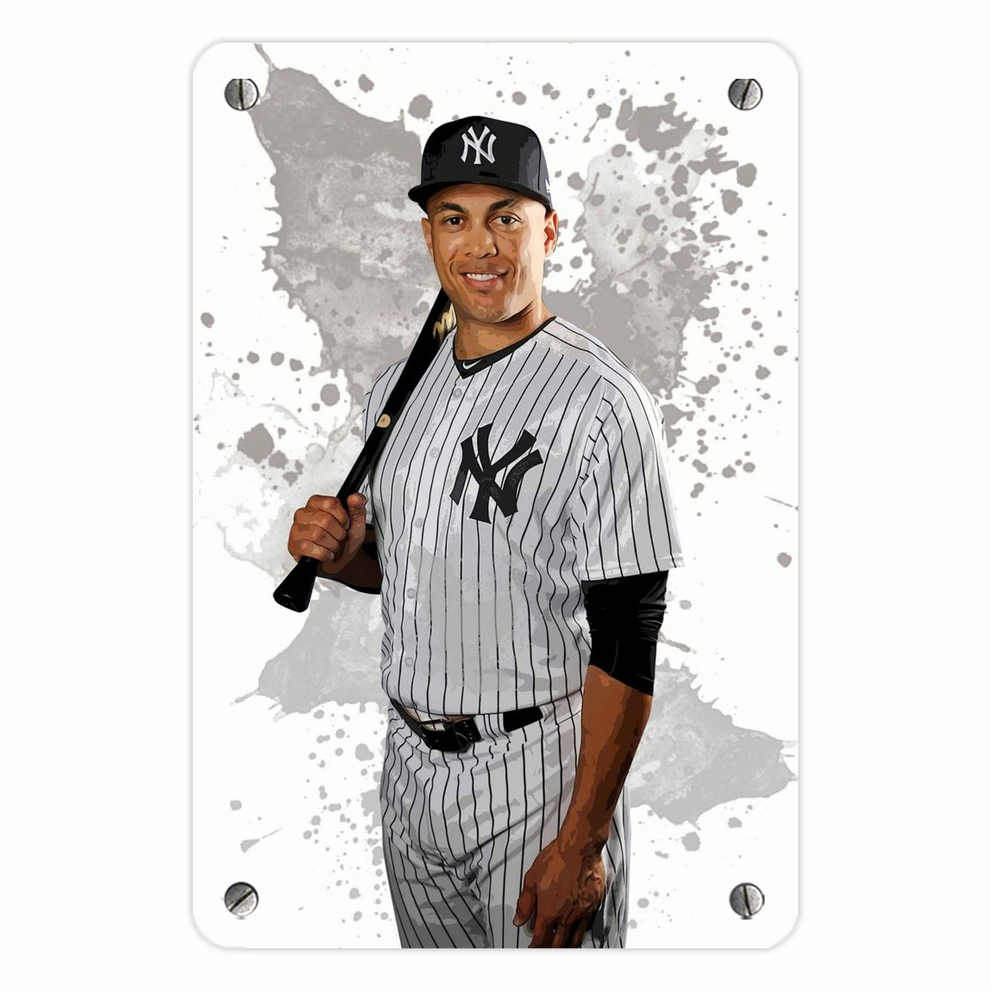 Giancarlo Stanton 32 Metal Tin Sign 8x12inch - High-Quality Full-Print Decorative Wall Art, Durable Rust-Resistant Metal Plaque For Living Room, Bedroom, Kitchen, Office, Bar Décor