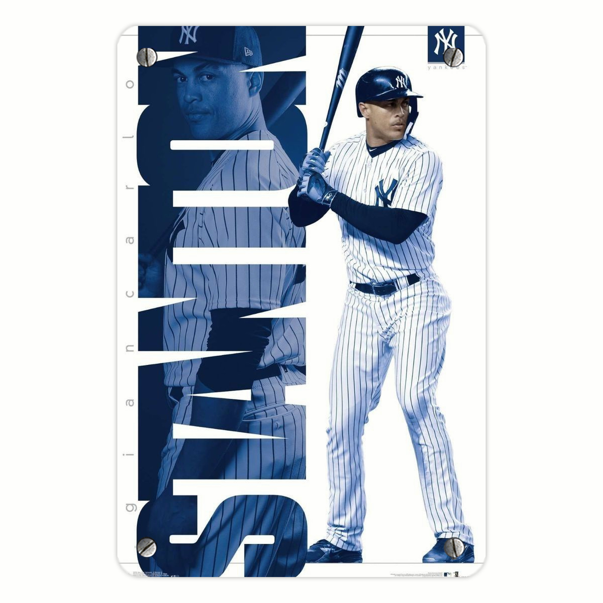 Giancarlo Stanton 34 Metal Tin Sign 8x12inch - High-Quality Full-Print Decorative Wall Art, Durable Rust-Resistant Metal Plaque For Living Room, Bedroom, Kitchen, Office, Bar Décor