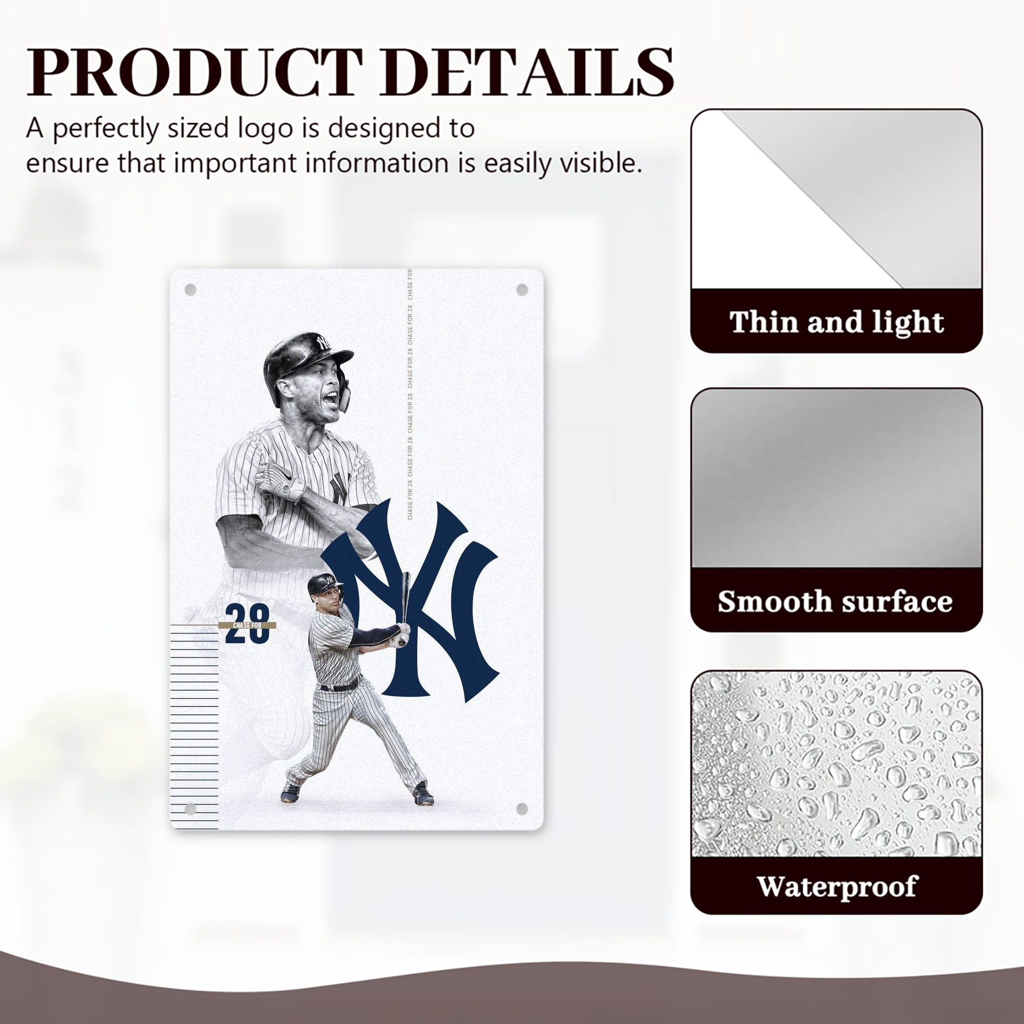 Giancarlo Stanton 10 8x12inch Vertical Aluminum Sign - Durable Fade-Resistant Indoor/Outdoor Safety & Information Plaque For Office, Hotel, Restaurant, Bar, Public Spaces