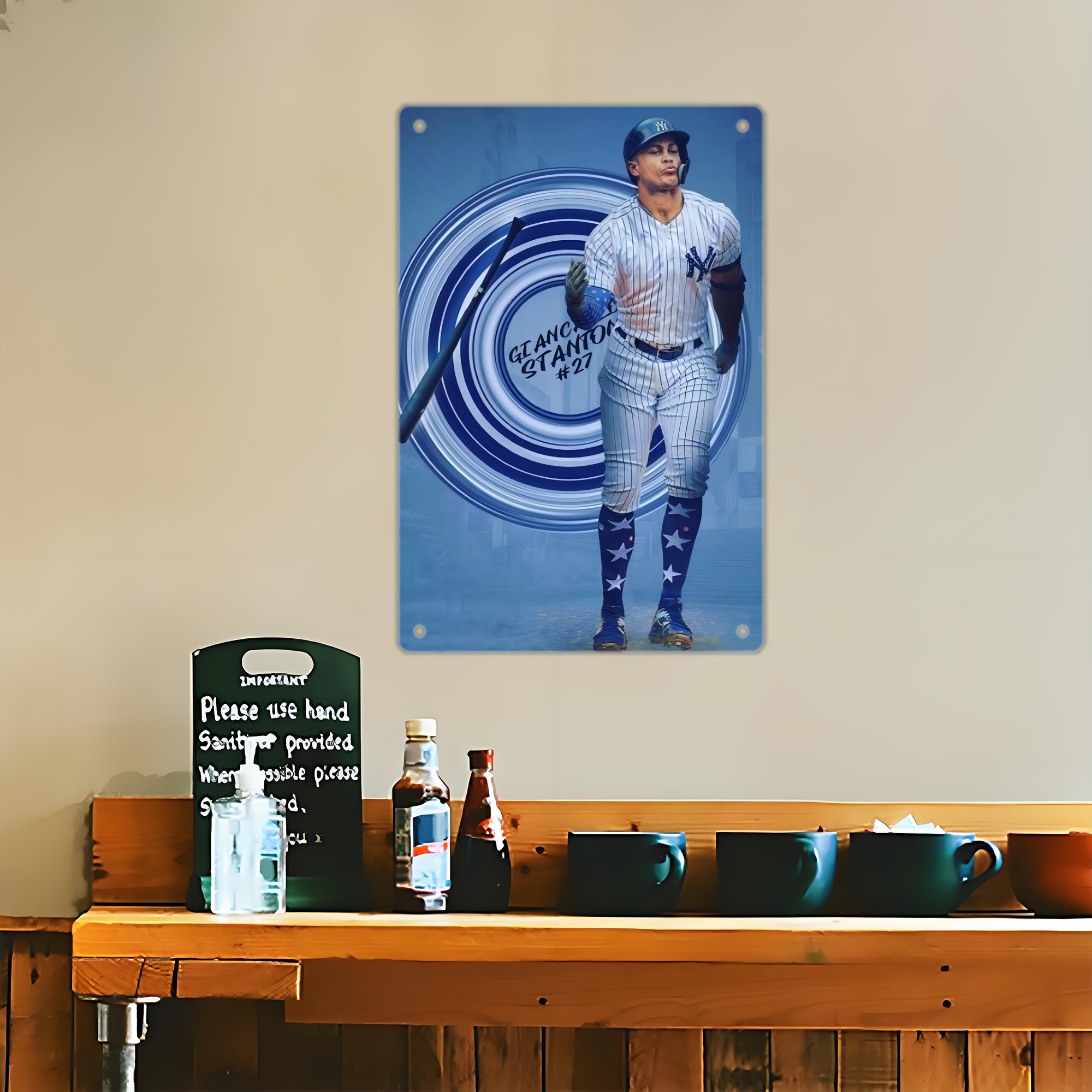 Giancarlo Stanton 16 8x12inch Vertical Aluminum Sign - Durable Fade-Resistant Indoor/Outdoor Safety & Information Plaque For Office, Hotel, Restaurant, Bar, Public Spaces