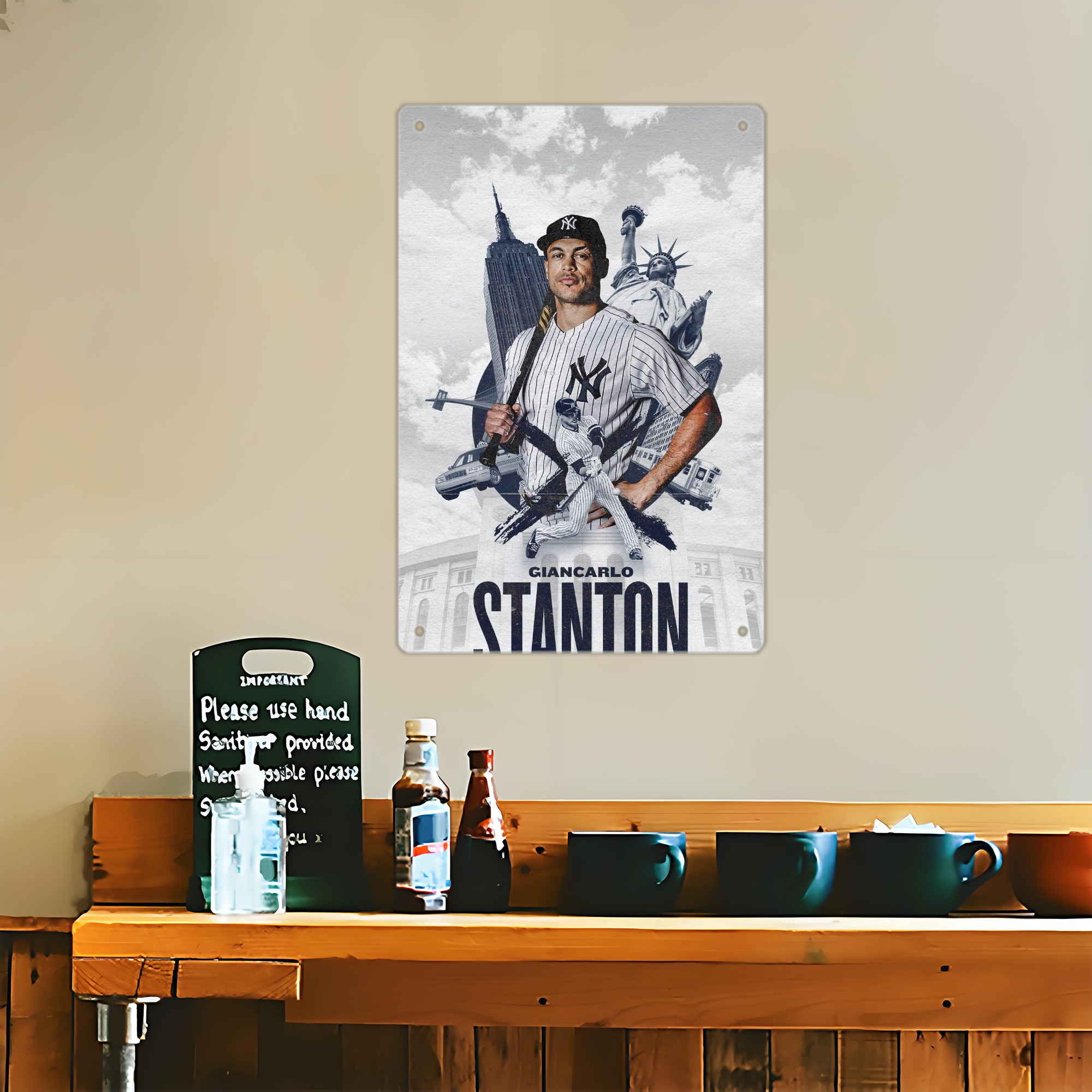Giancarlo Stanton 23 8x12inch Vertical Aluminum Sign - Durable Fade-Resistant Indoor/Outdoor Safety & Information Plaque For Office, Hotel, Restaurant, Bar, Public Spaces