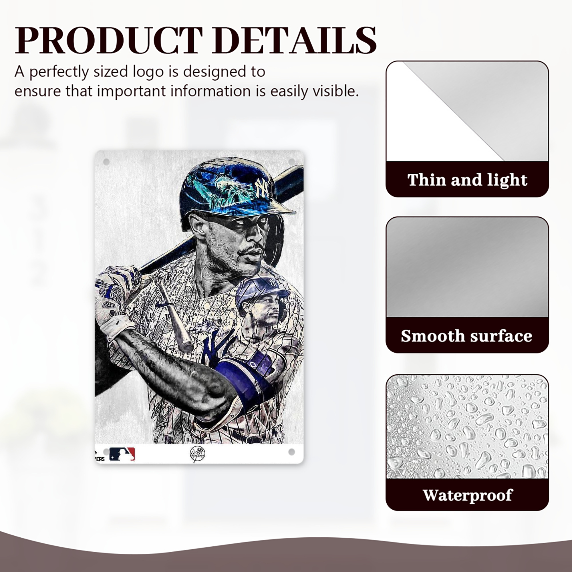 Giancarlo Stanton 28 8x12inch Vertical Aluminum Sign - Durable Fade-Resistant Indoor/Outdoor Safety & Information Plaque For Office, Hotel, Restaurant, Bar, Public Spaces