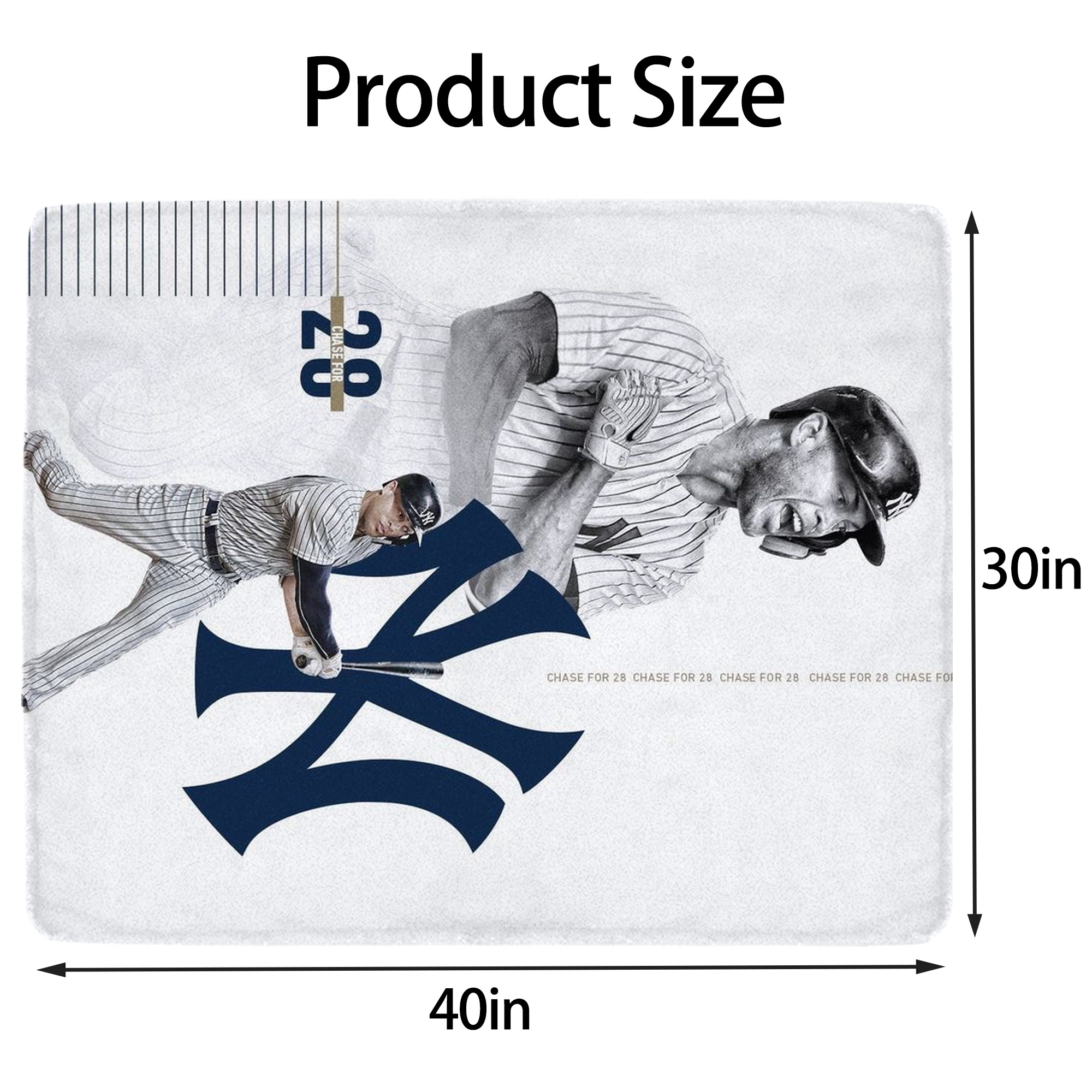 Giancarlo Stanton 10 Soft Plush Fleece Blanket 30x40 Inch - 300GSM Flannel, Ultra Soft & Warm, Lightweight & Durable, Perfect For Kids, Adults, Couch, Bed, Camping, Travel, Gift For Family & Friends