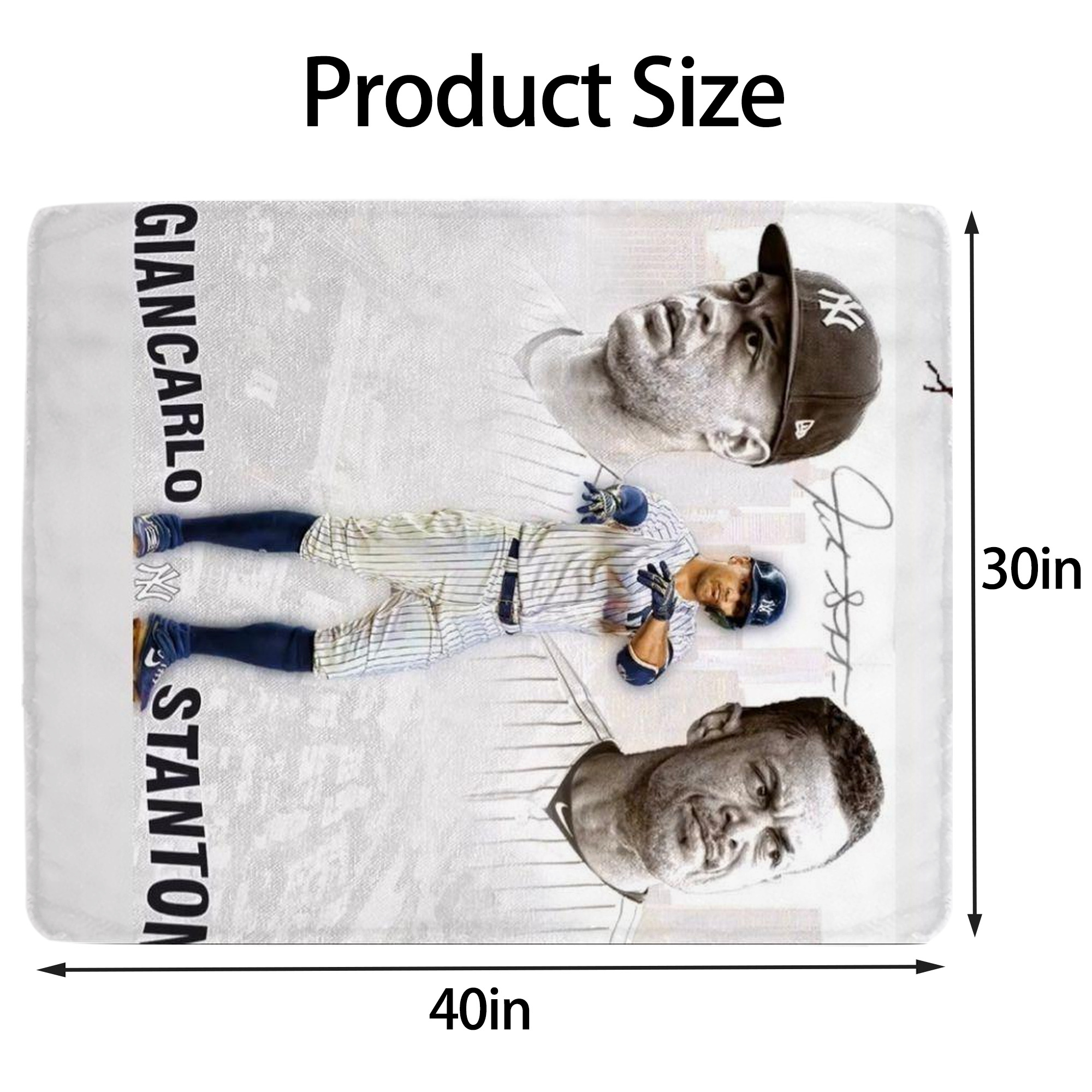 Giancarlo Stanton 11 Soft Plush Fleece Blanket 30x40 Inch - 300GSM Flannel, Ultra Soft & Warm, Lightweight & Durable, Perfect For Kids, Adults, Couch, Bed, Camping, Travel, Gift For Family & Friends