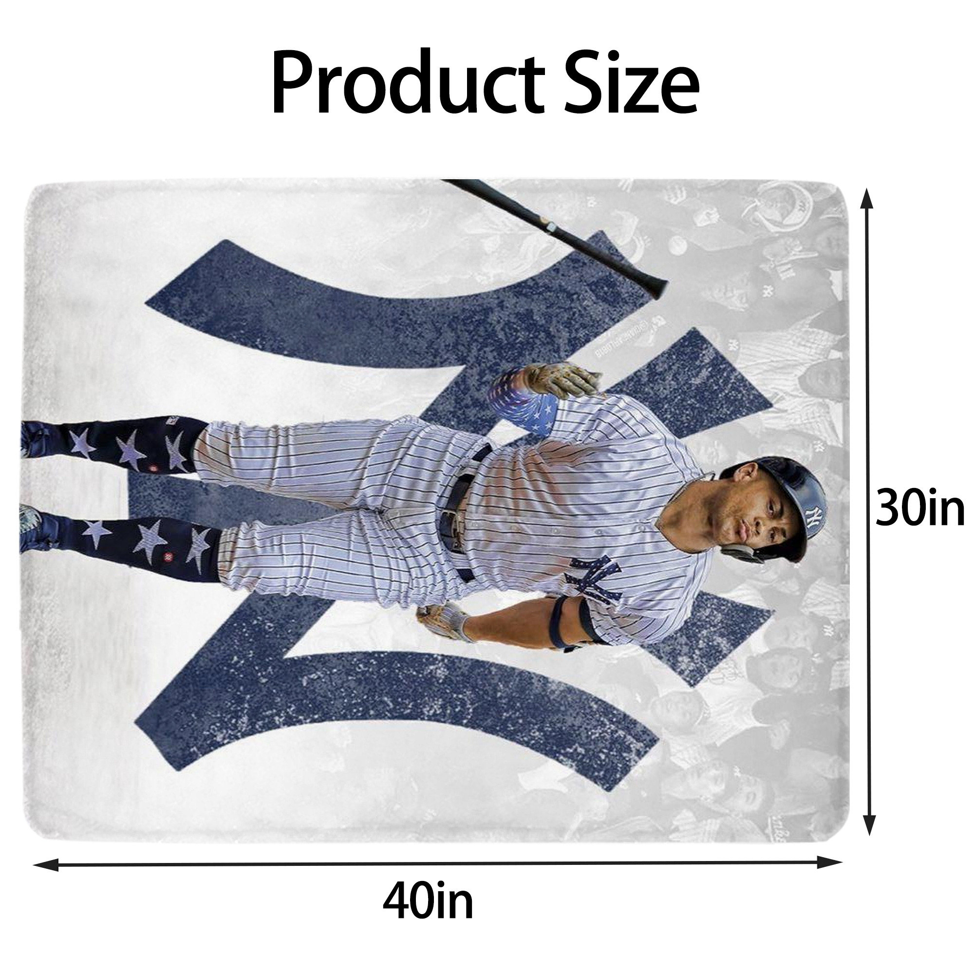 Giancarlo Stanton 15 Soft Plush Fleece Blanket 30x40 Inch - 300GSM Flannel, Ultra Soft & Warm, Lightweight & Durable, Perfect For Kids, Adults, Couch, Bed, Camping, Travel, Gift For Family & Friends